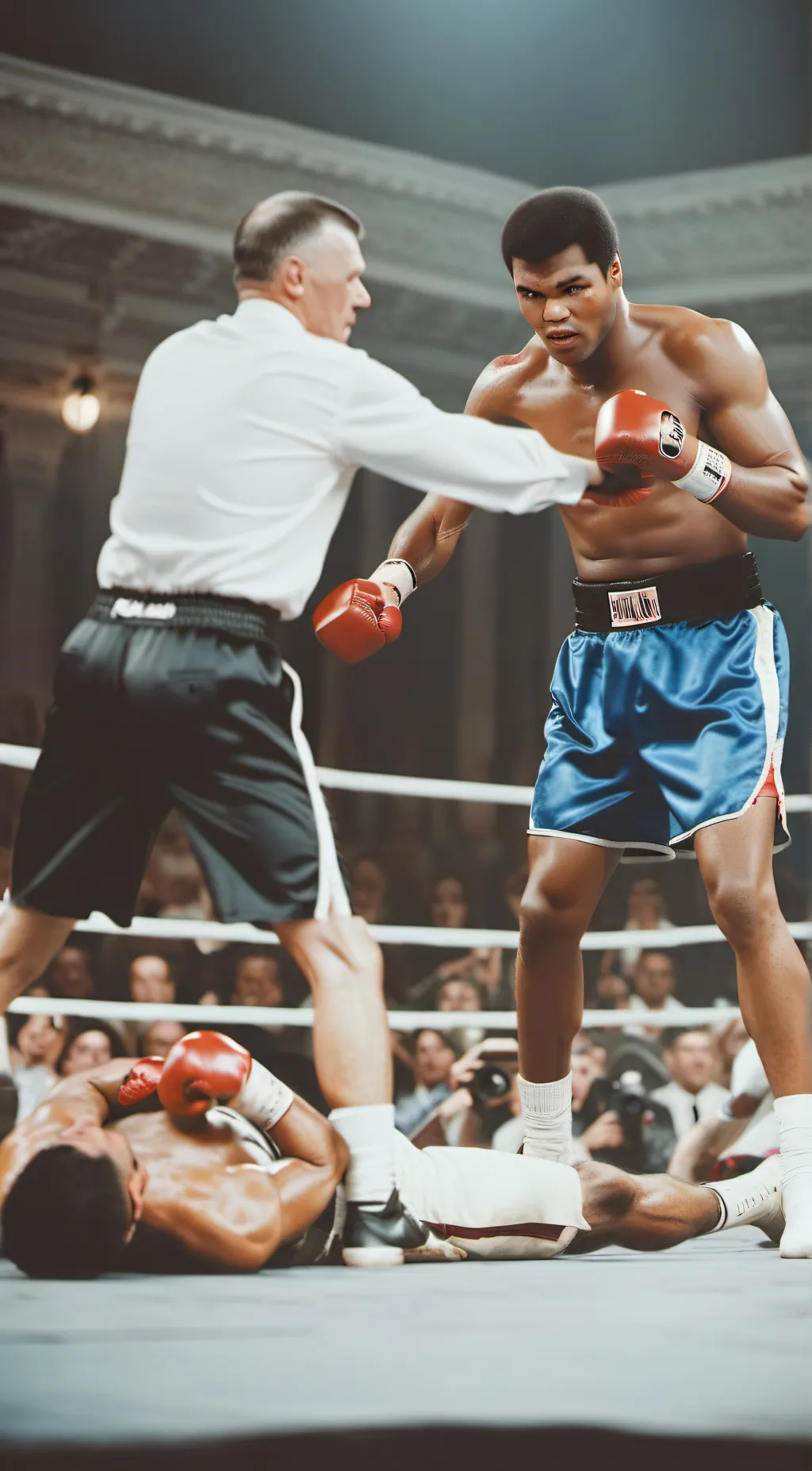 ai character: Muhammad Ali  background