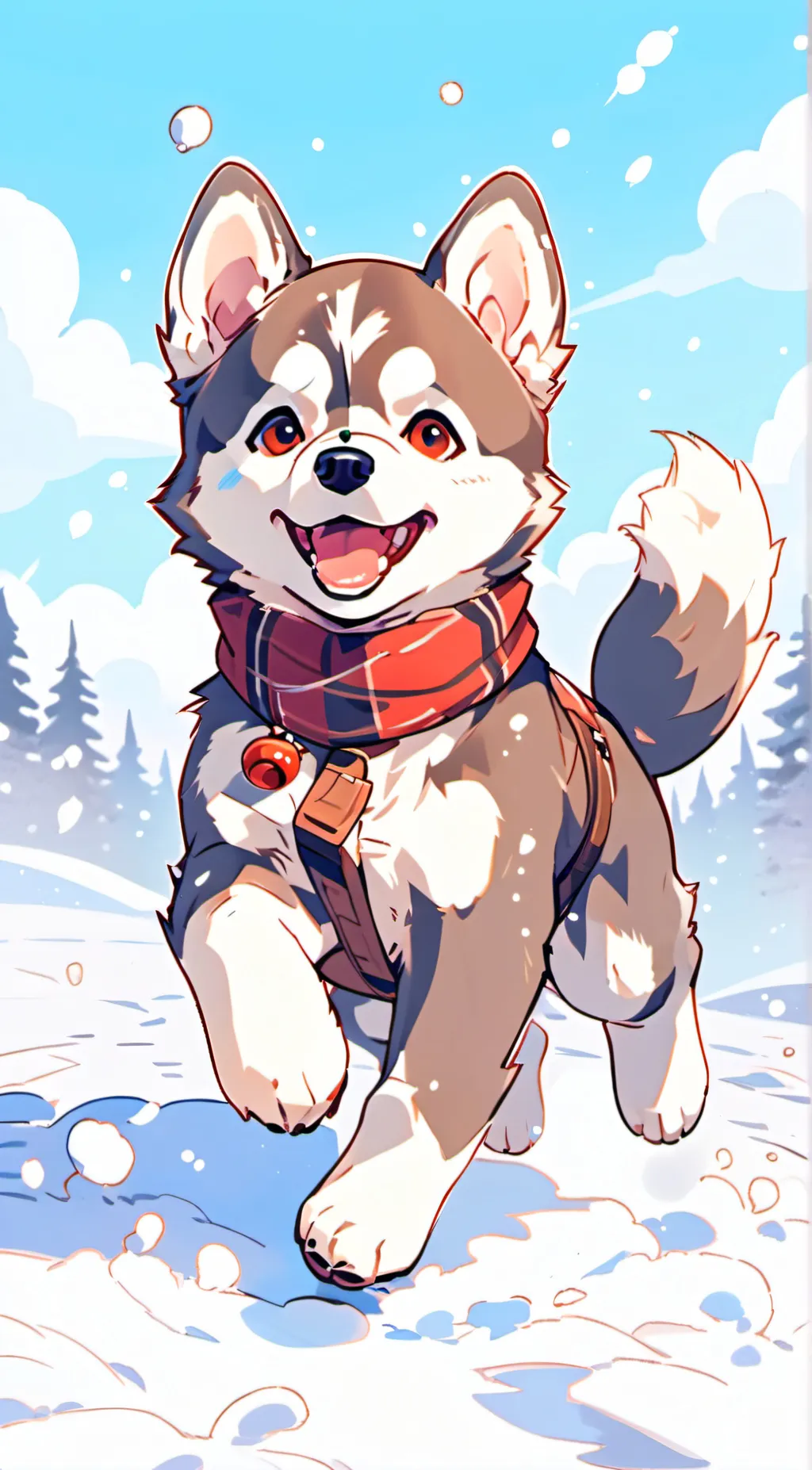 ai character: cute pup background
