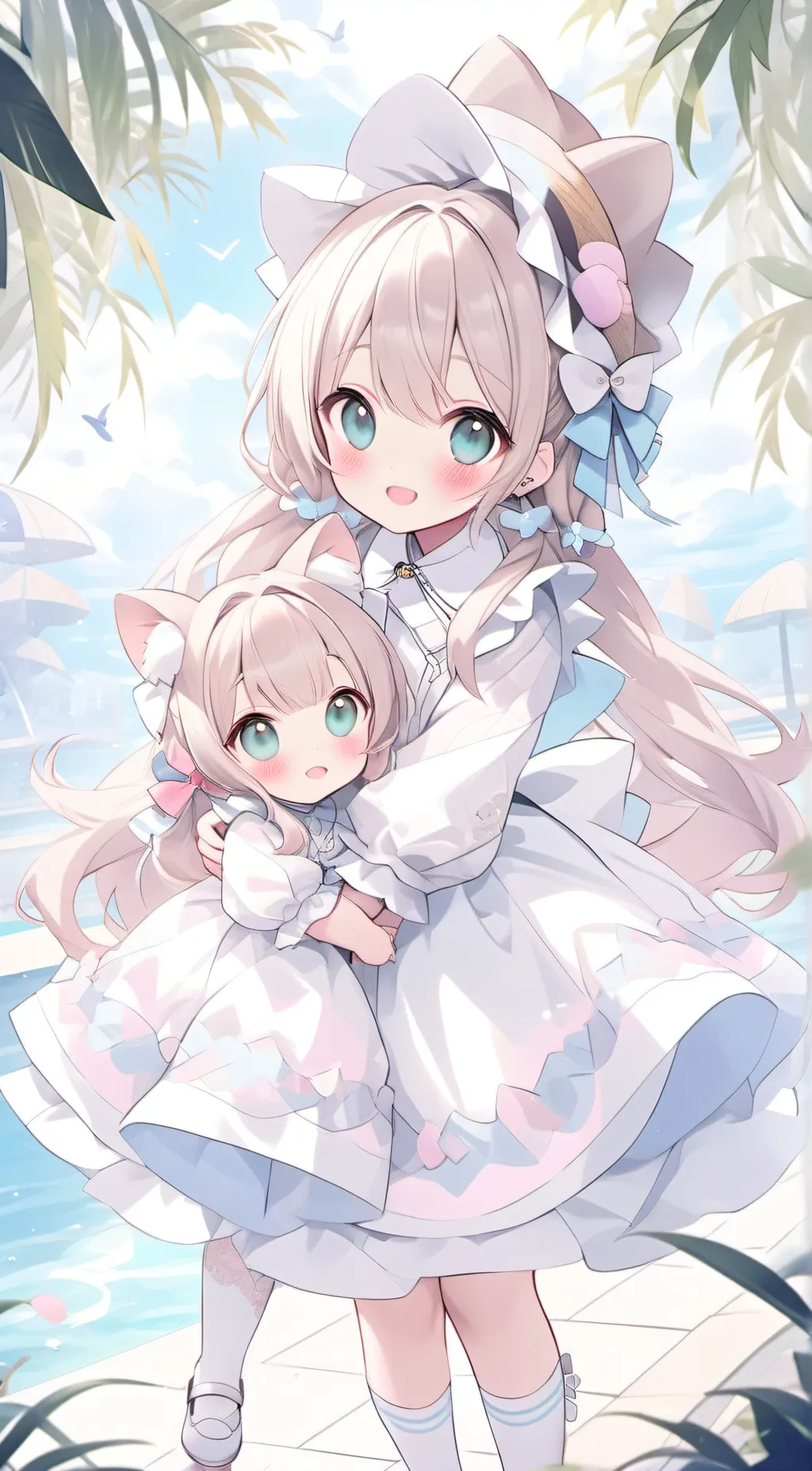 ai character: Coco & Lucie  background
