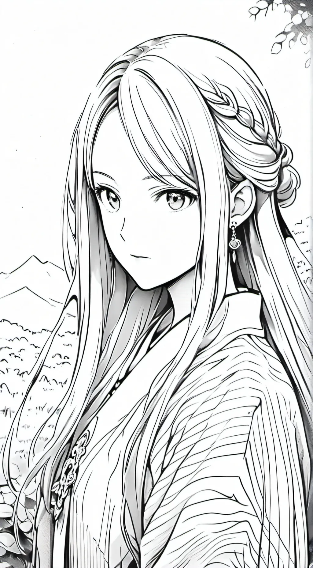 ai character: Violet background