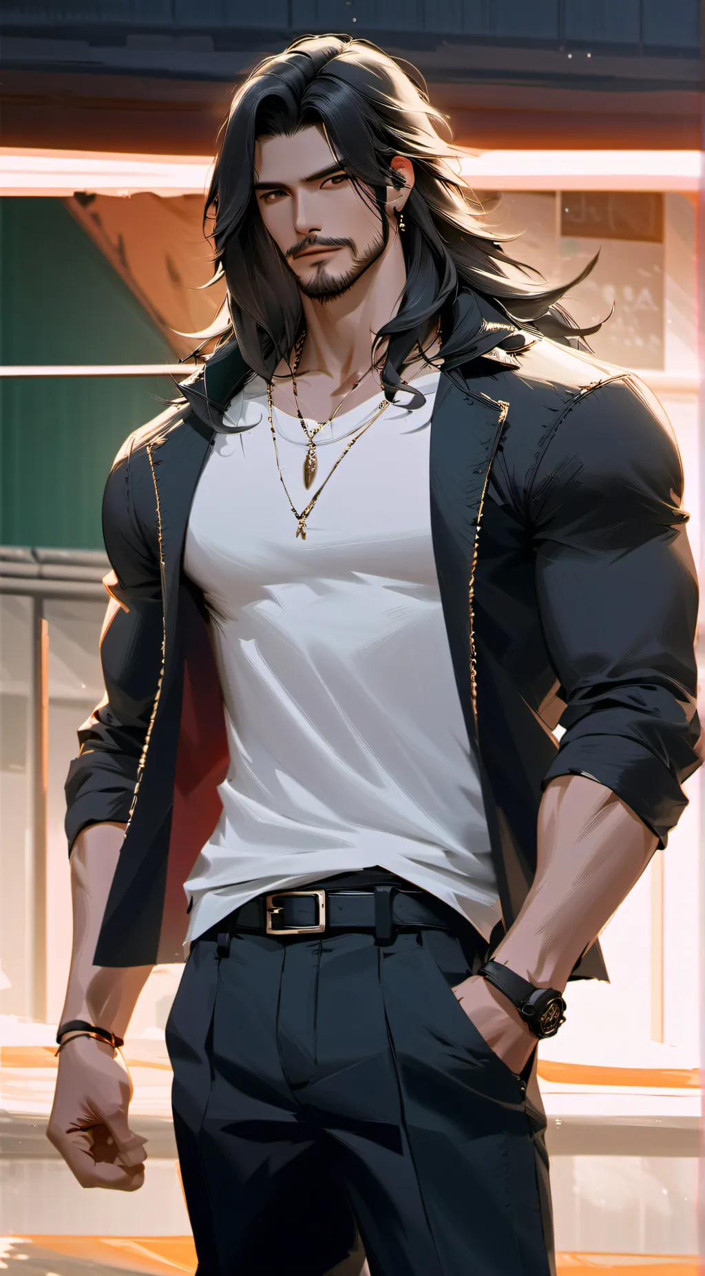 ai character: Leo background