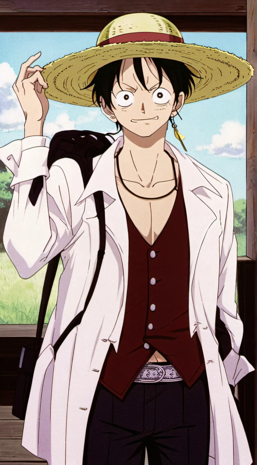 ai character: Luffy background