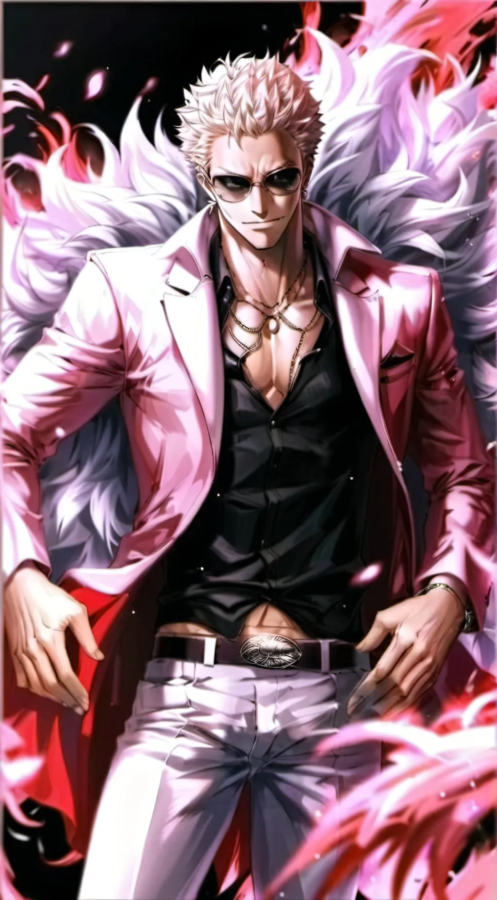 ai character: DoFlamingo background