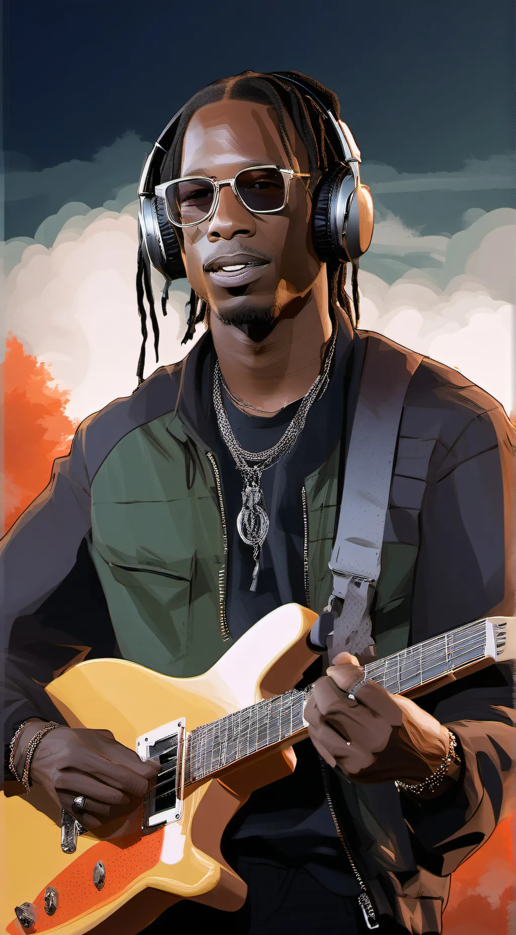 ai character: Travis Scott background