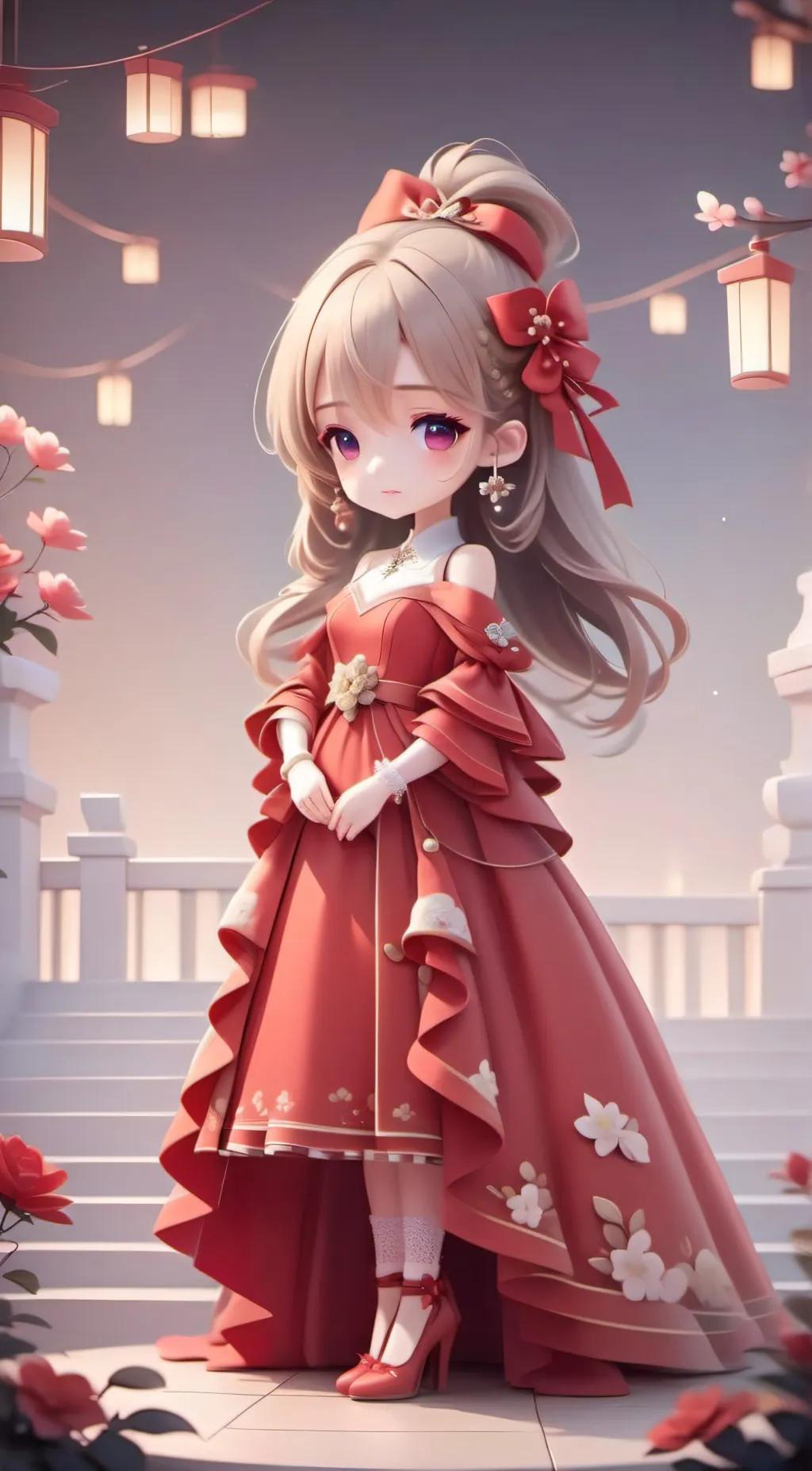 ai character: rose background