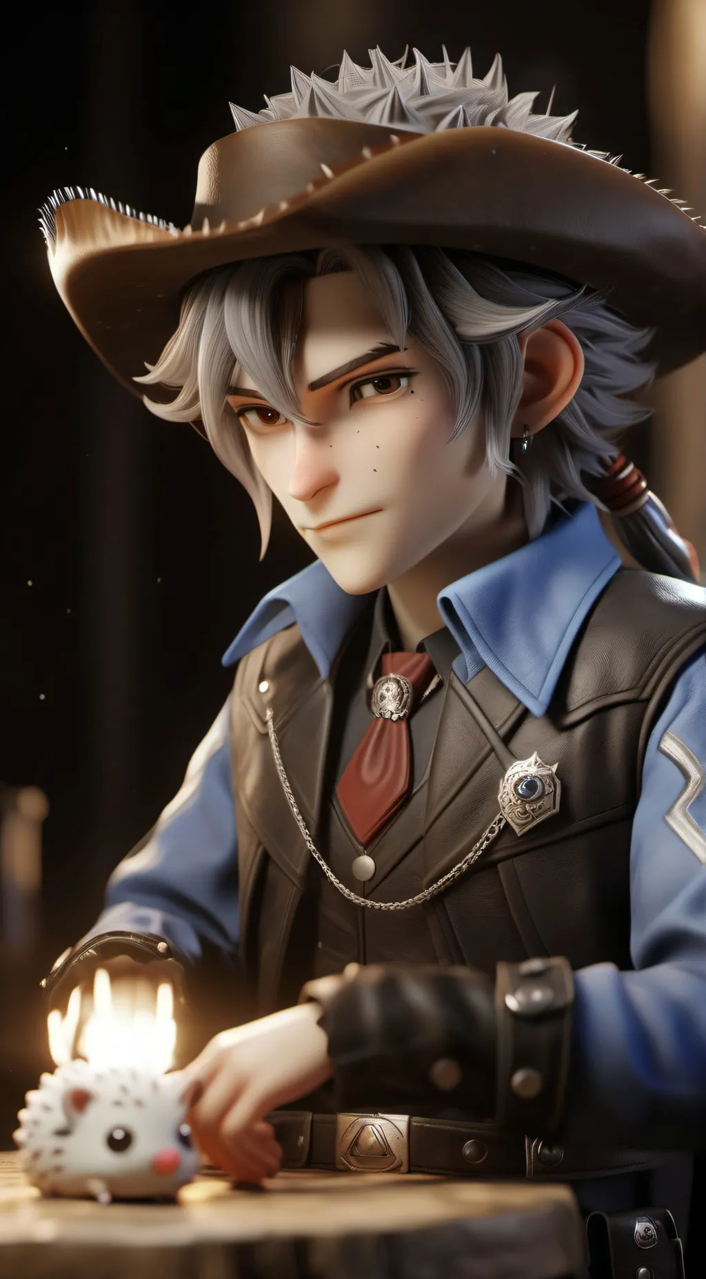 ai character: cowboy sonic.exe background