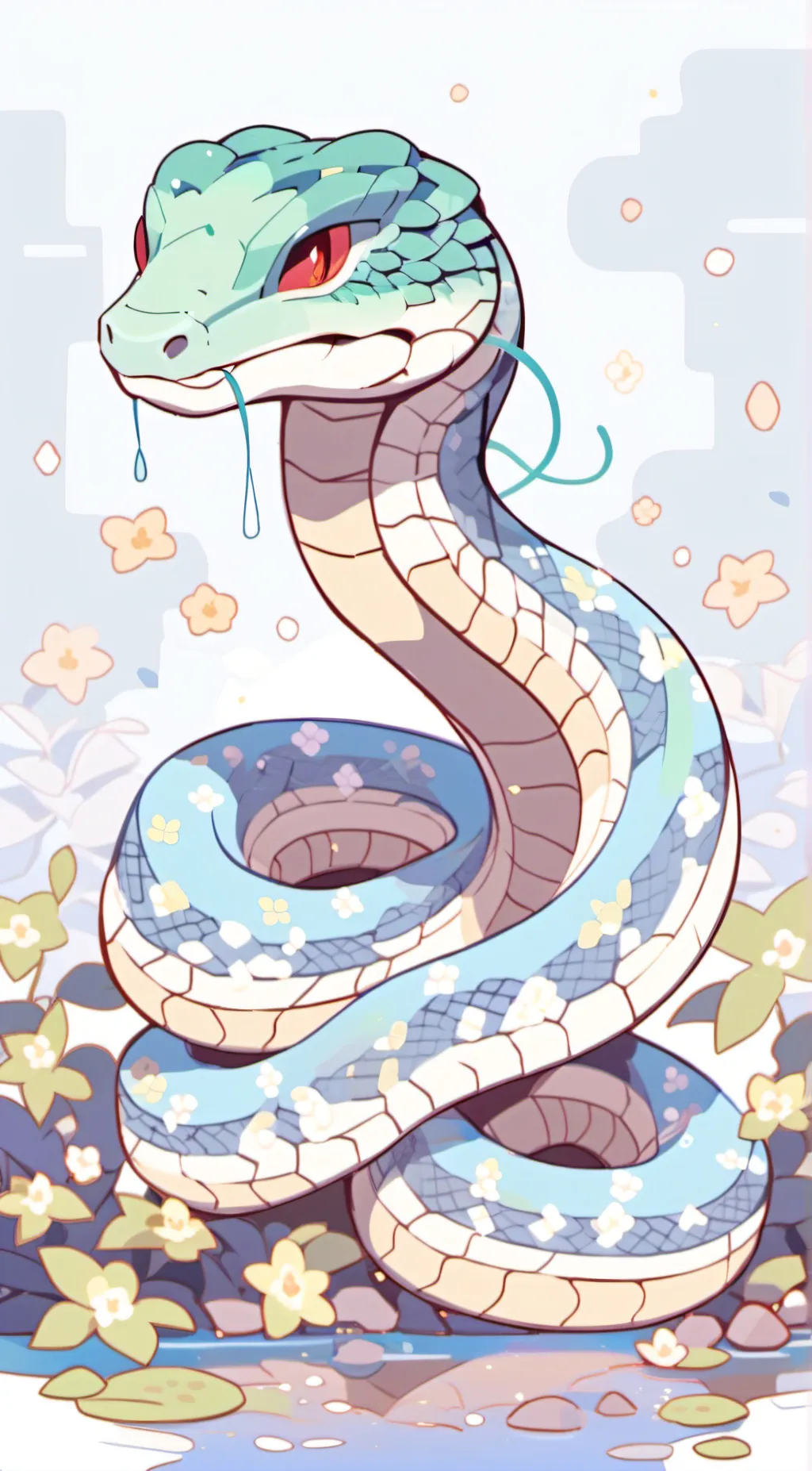 ai character: Sweet. Snake.  background