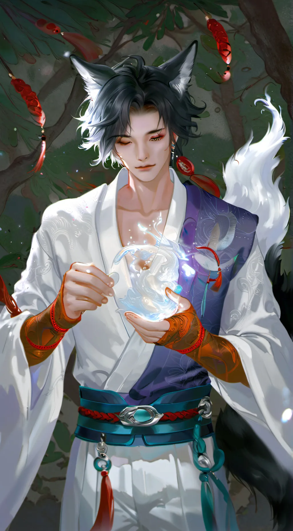 ai character: Hollow background