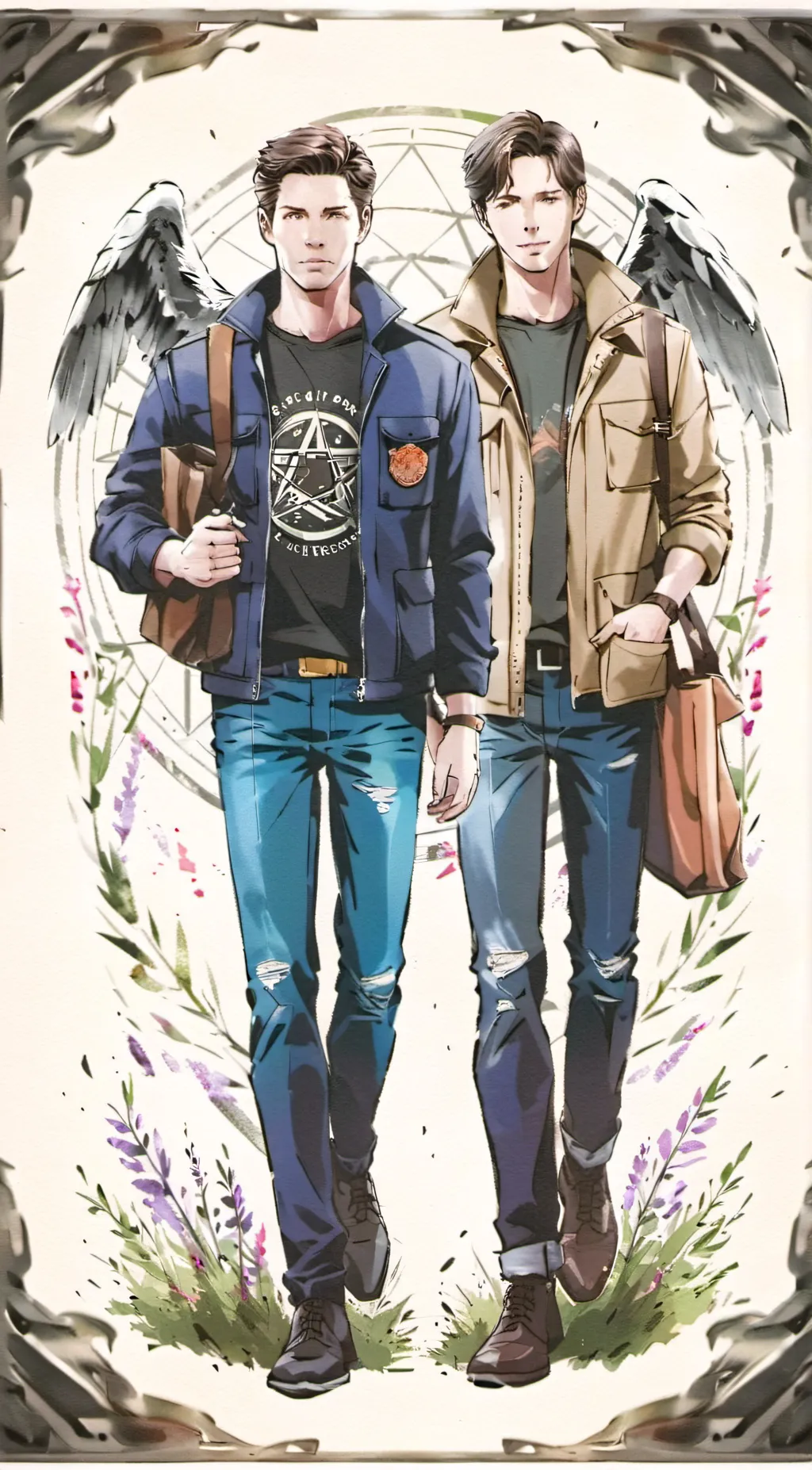 ai character: Sam & Dean  background
