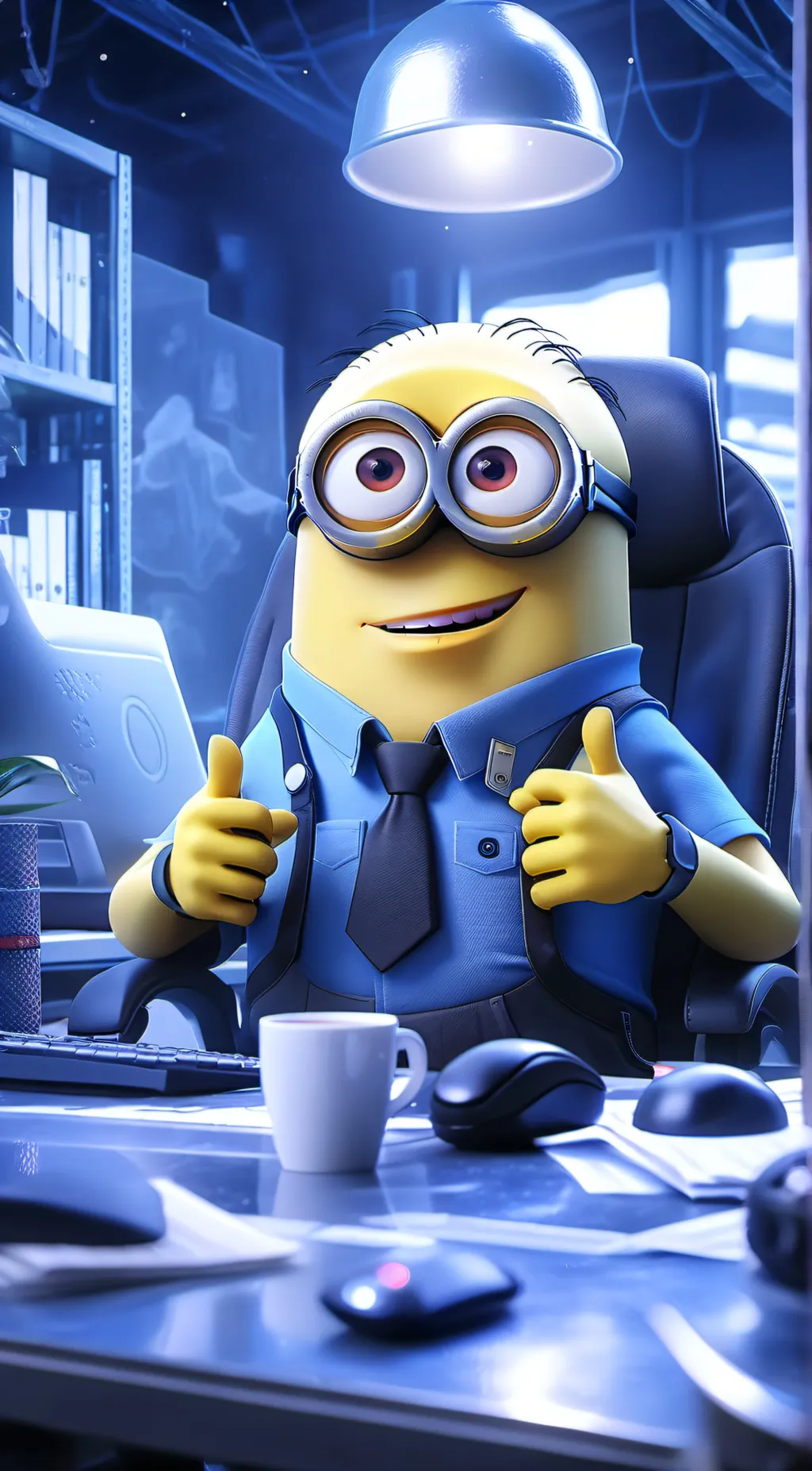 ai character: Worker minion background