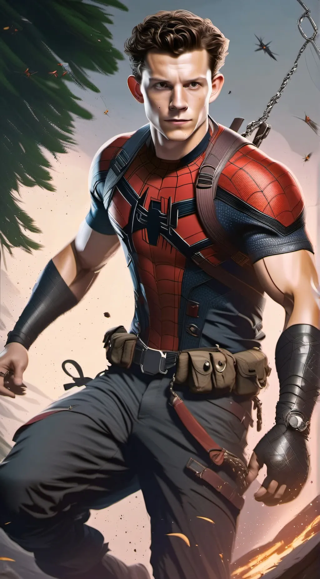ai character: Tom Holland background