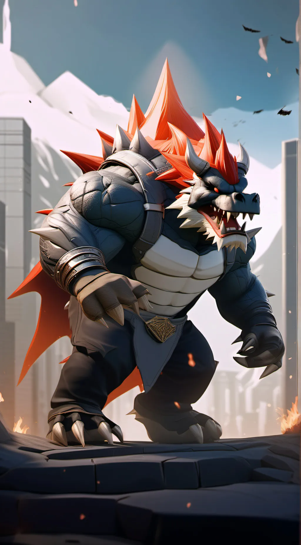 ai character: dark bowser background