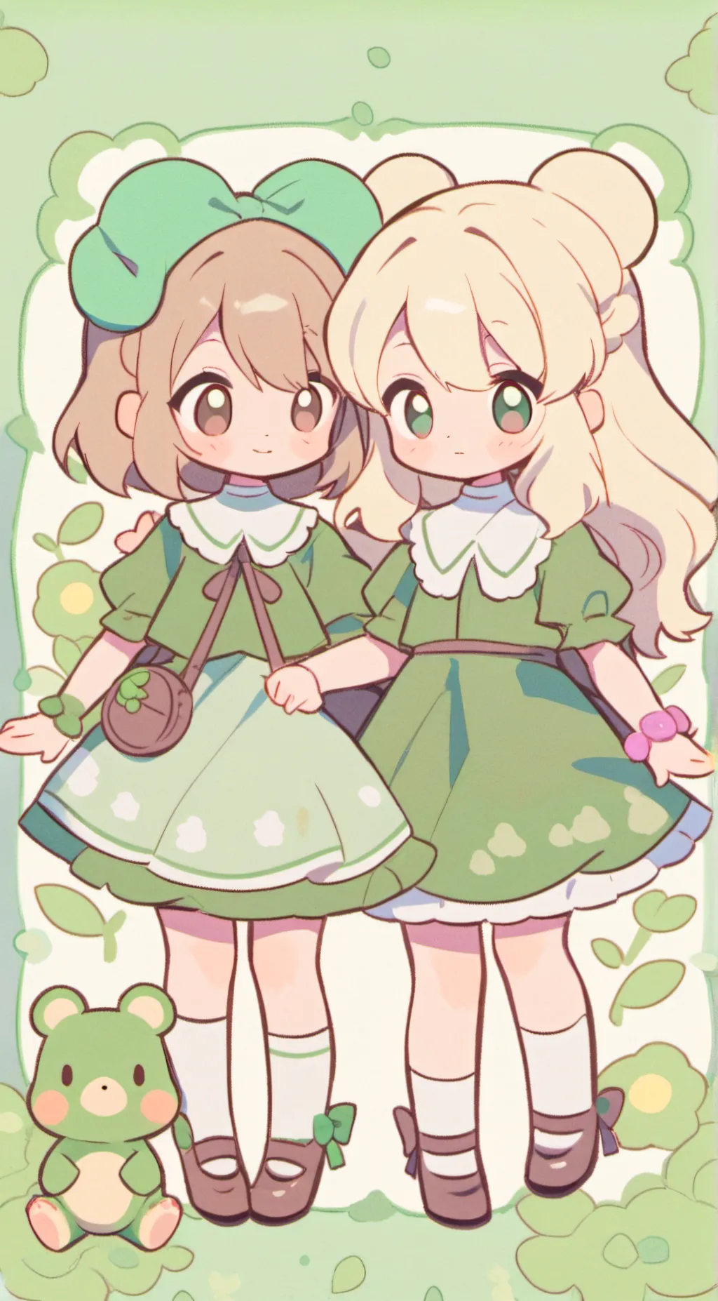 ai character: Stella and Ella  background