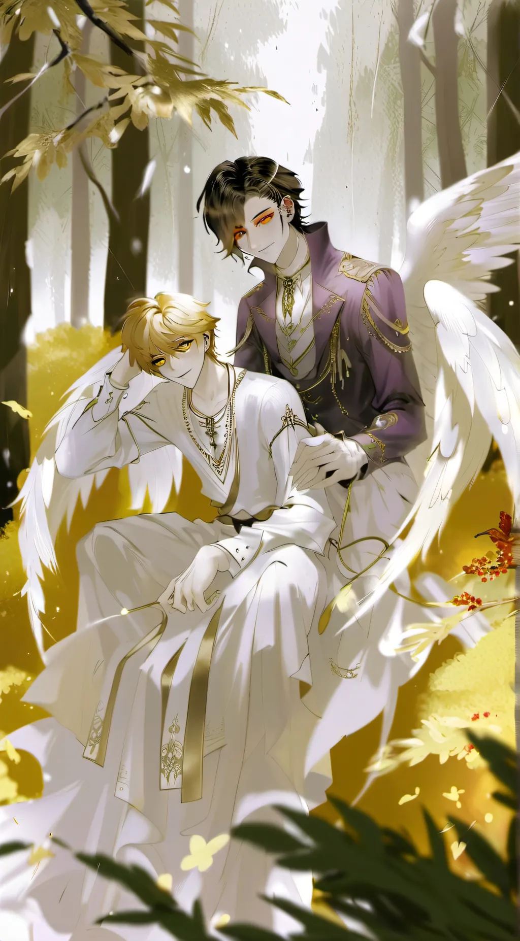 ai character: Adam and Lucifer background