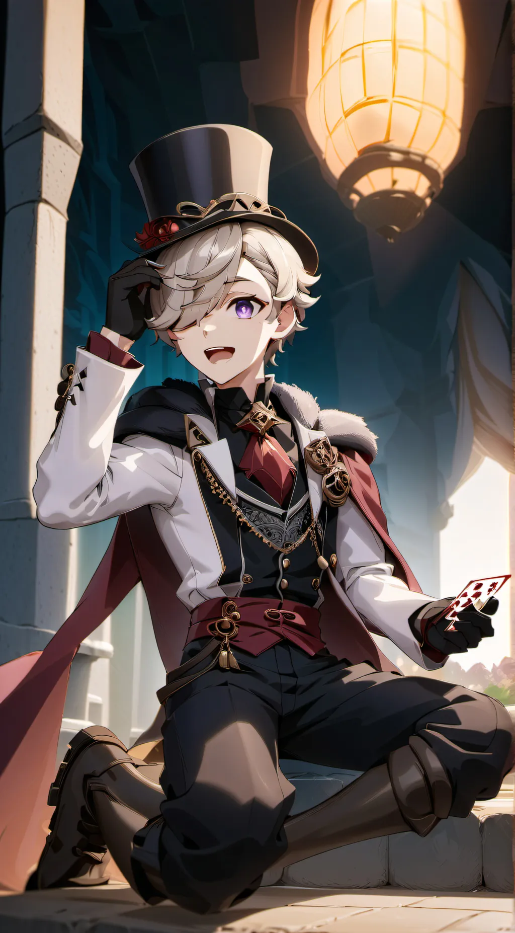 ai character: Lyney  background