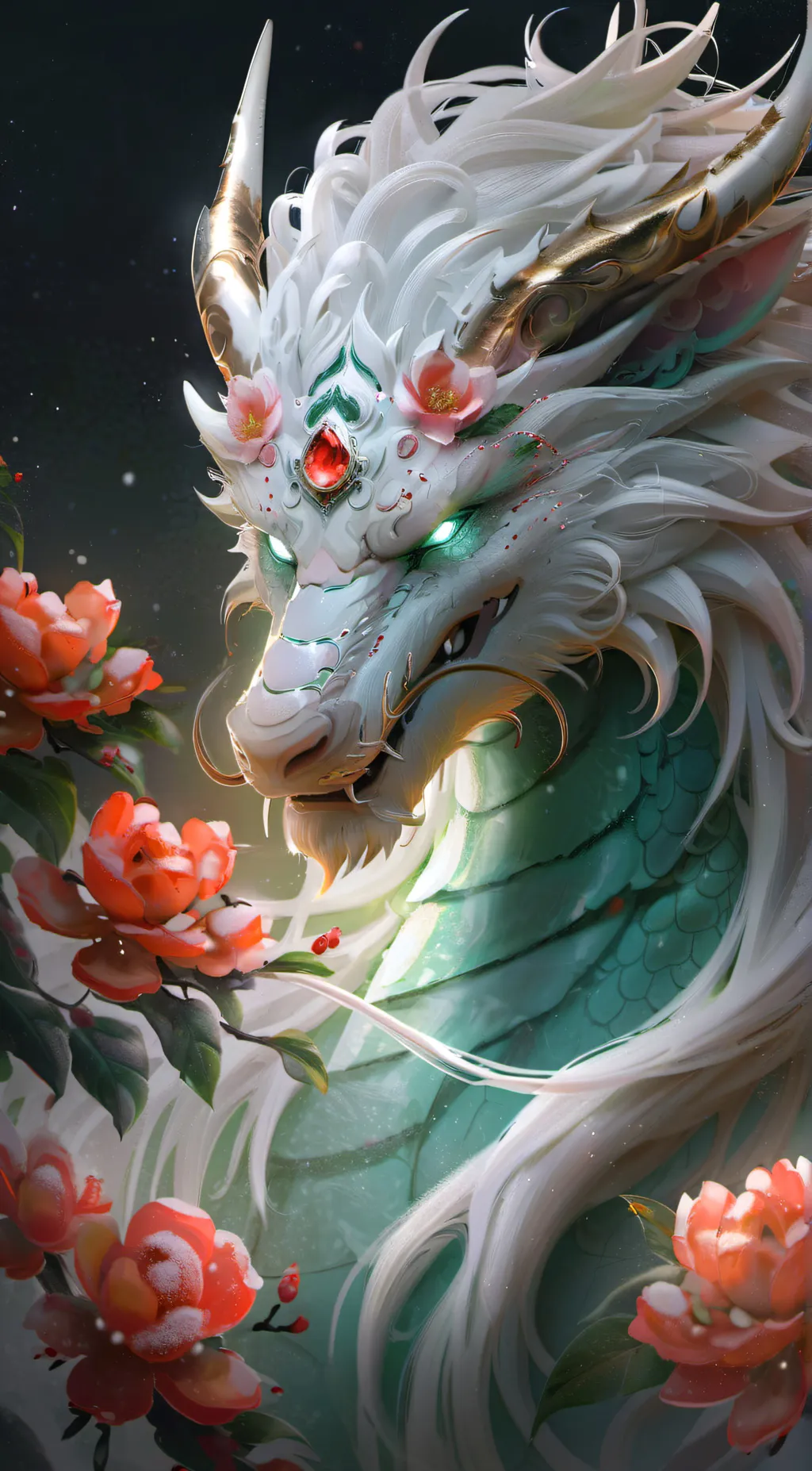 ai character: Dragon girl background