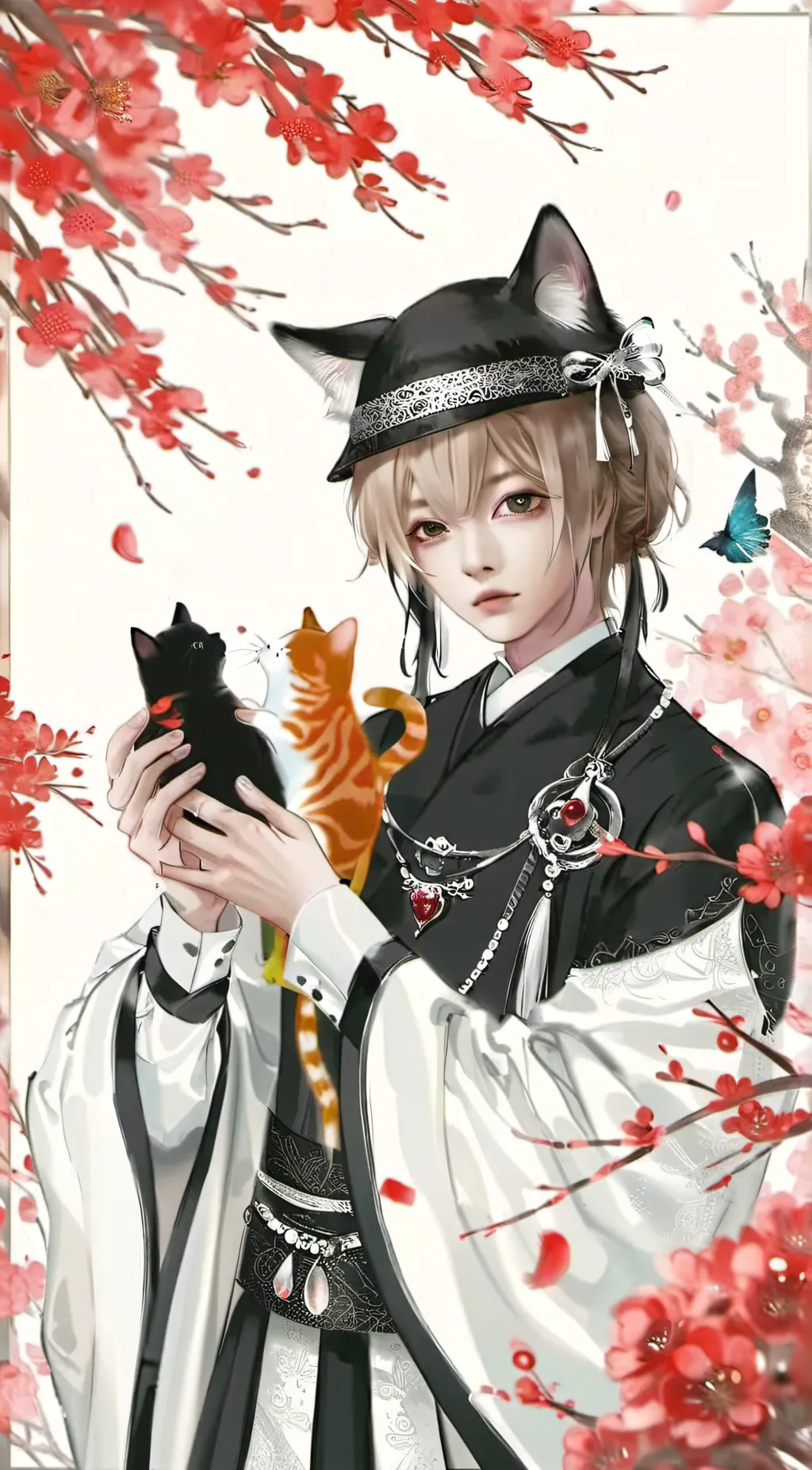 ai character: Felix🧡❤ background