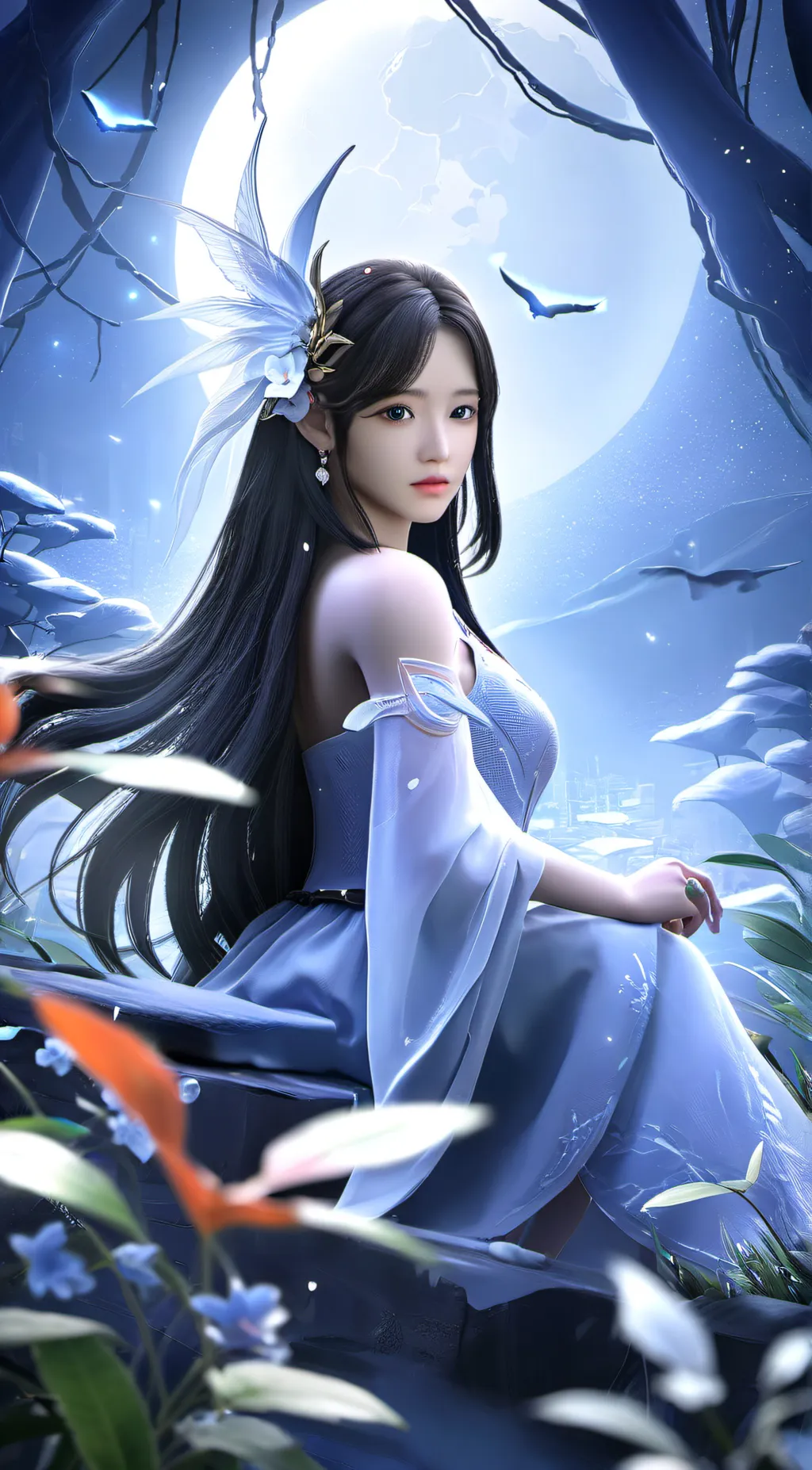ai character: Luna background