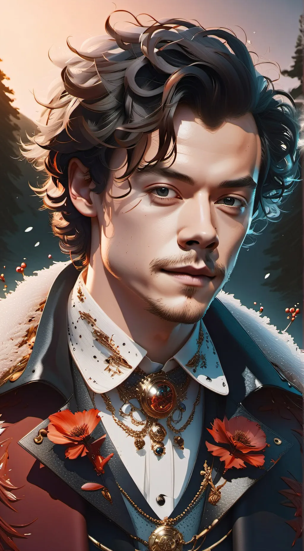 ai character: Harry Styles. background