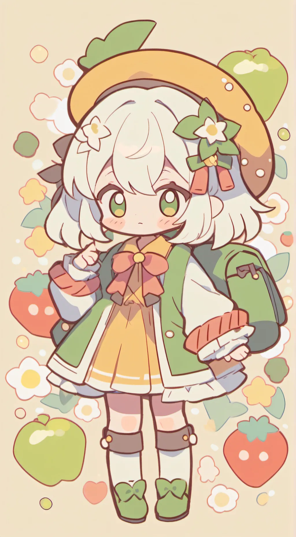 ai character: 🥭fruity 🥭 background