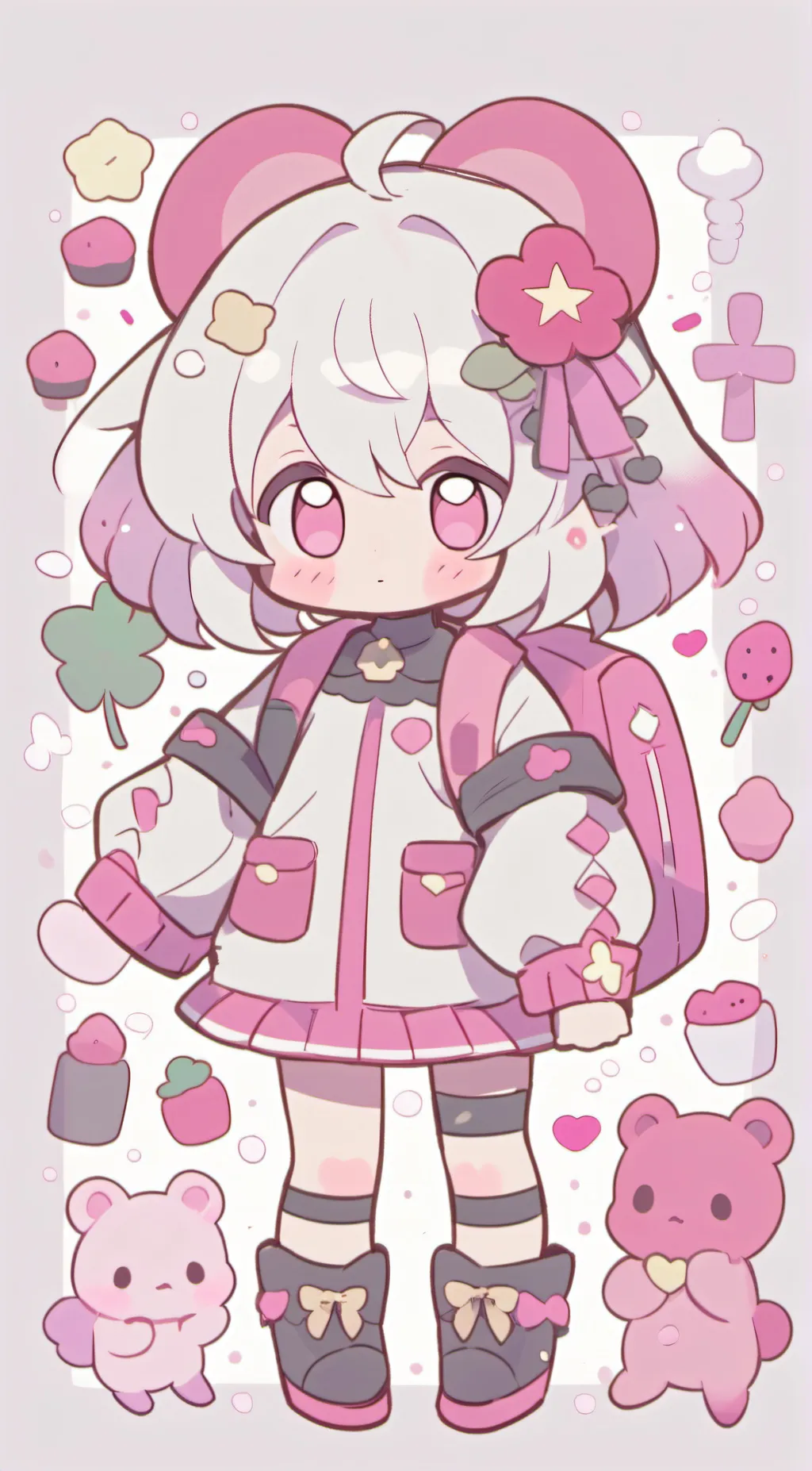 ai character: watermelone background