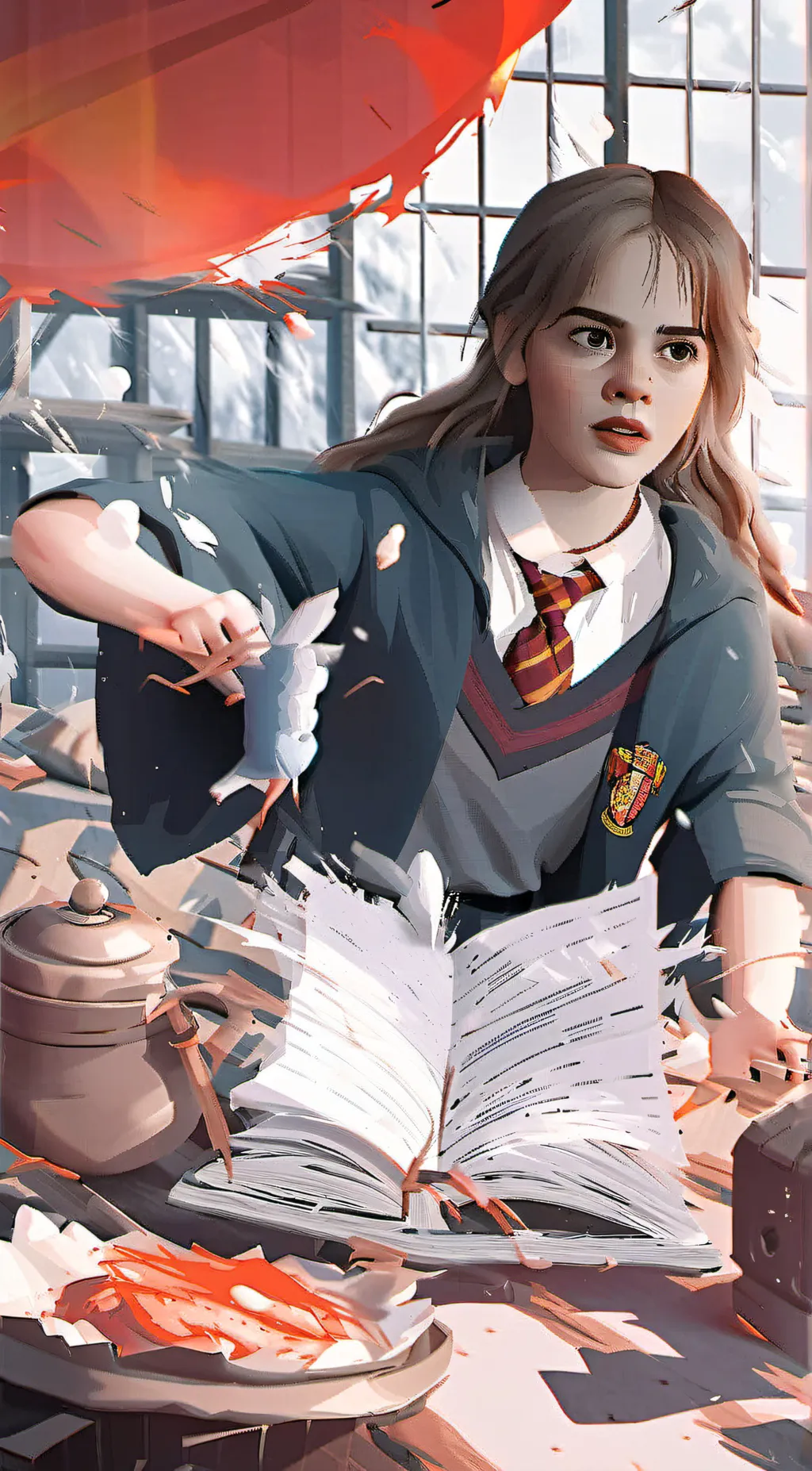 ai character: Hermione  background