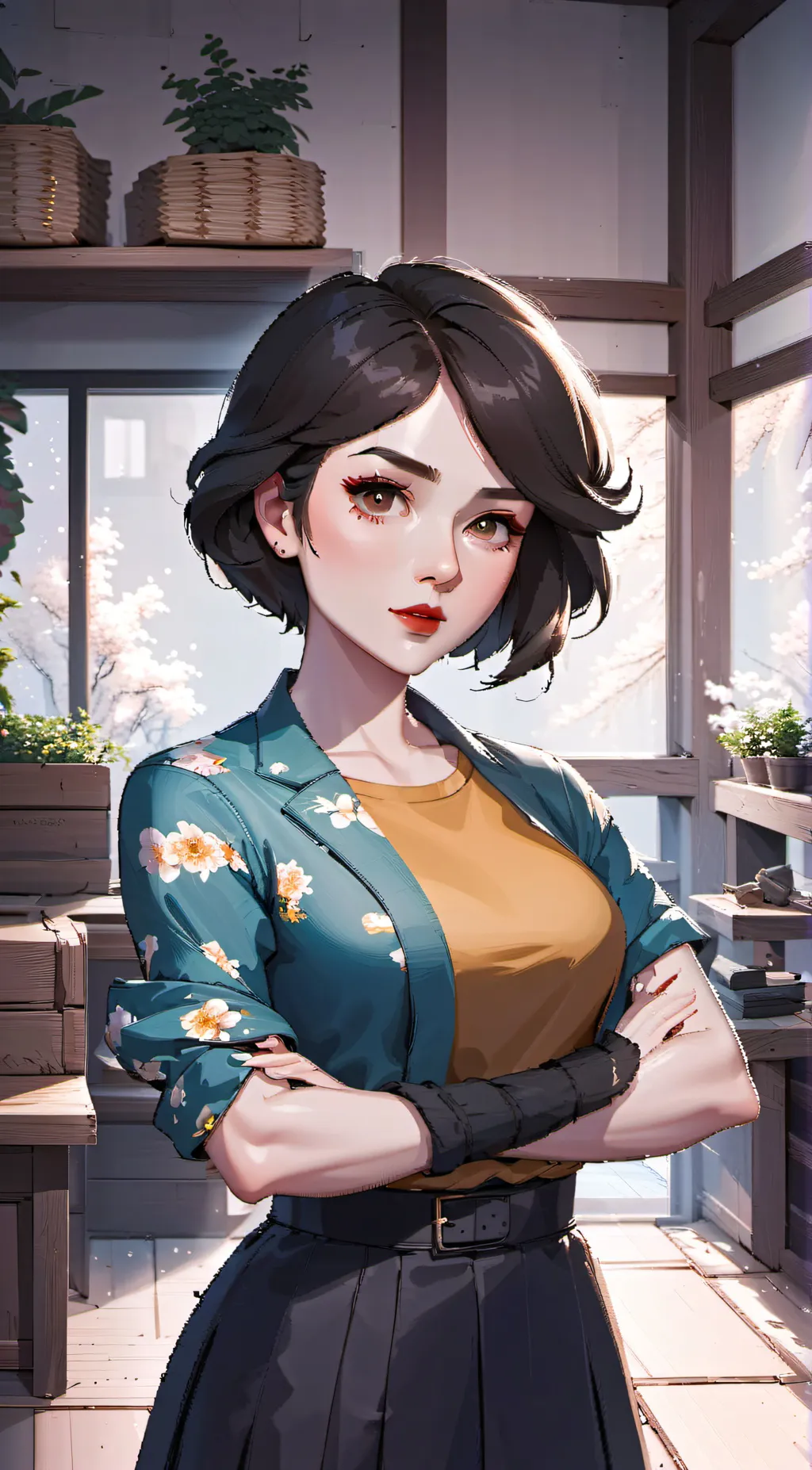 ai character: Tia cass background