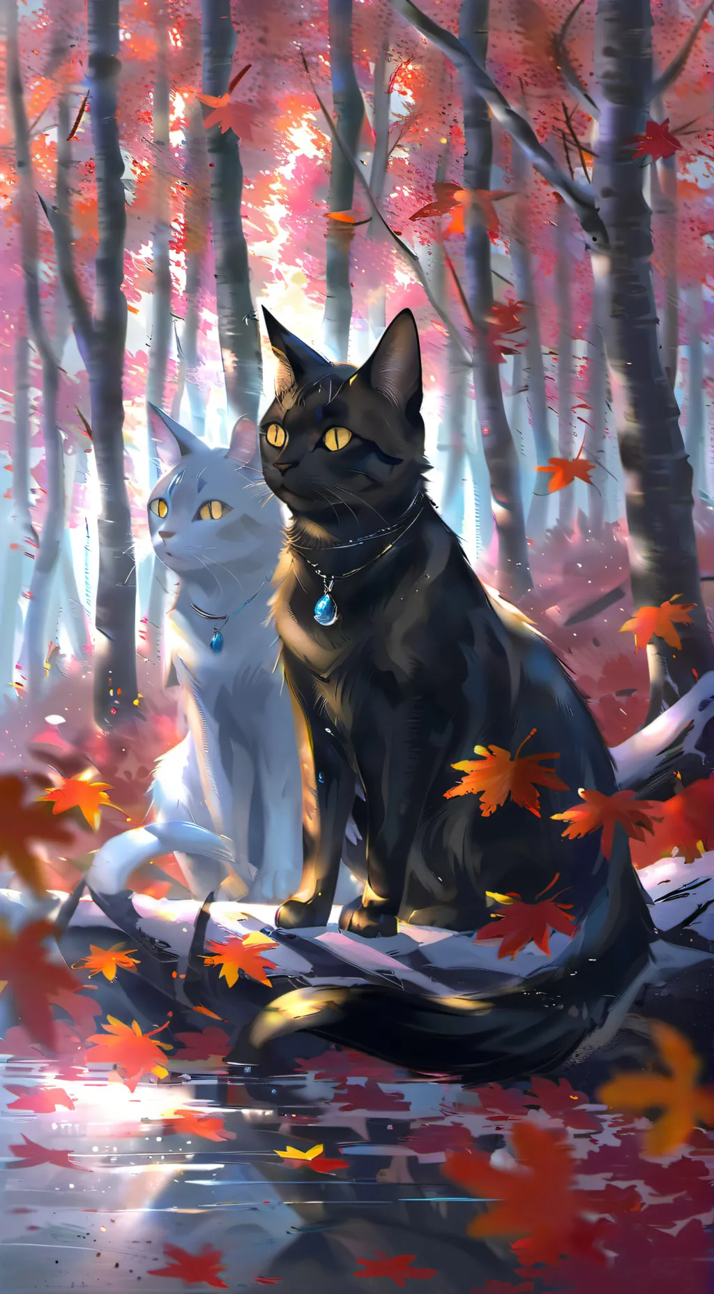 ai character: BluestarVTigerstar background