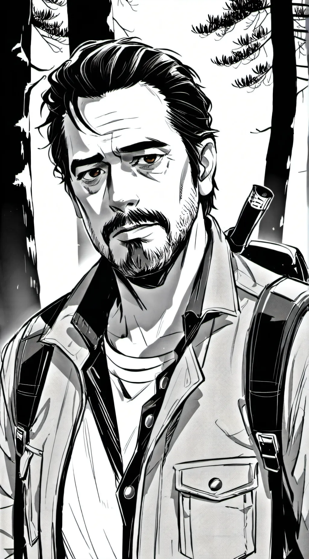 ai character: Negan Smith  background