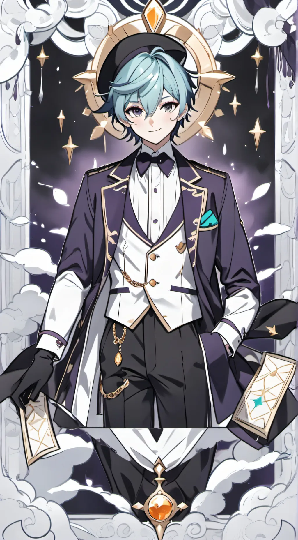 ai character: Bsd×Hotel background
