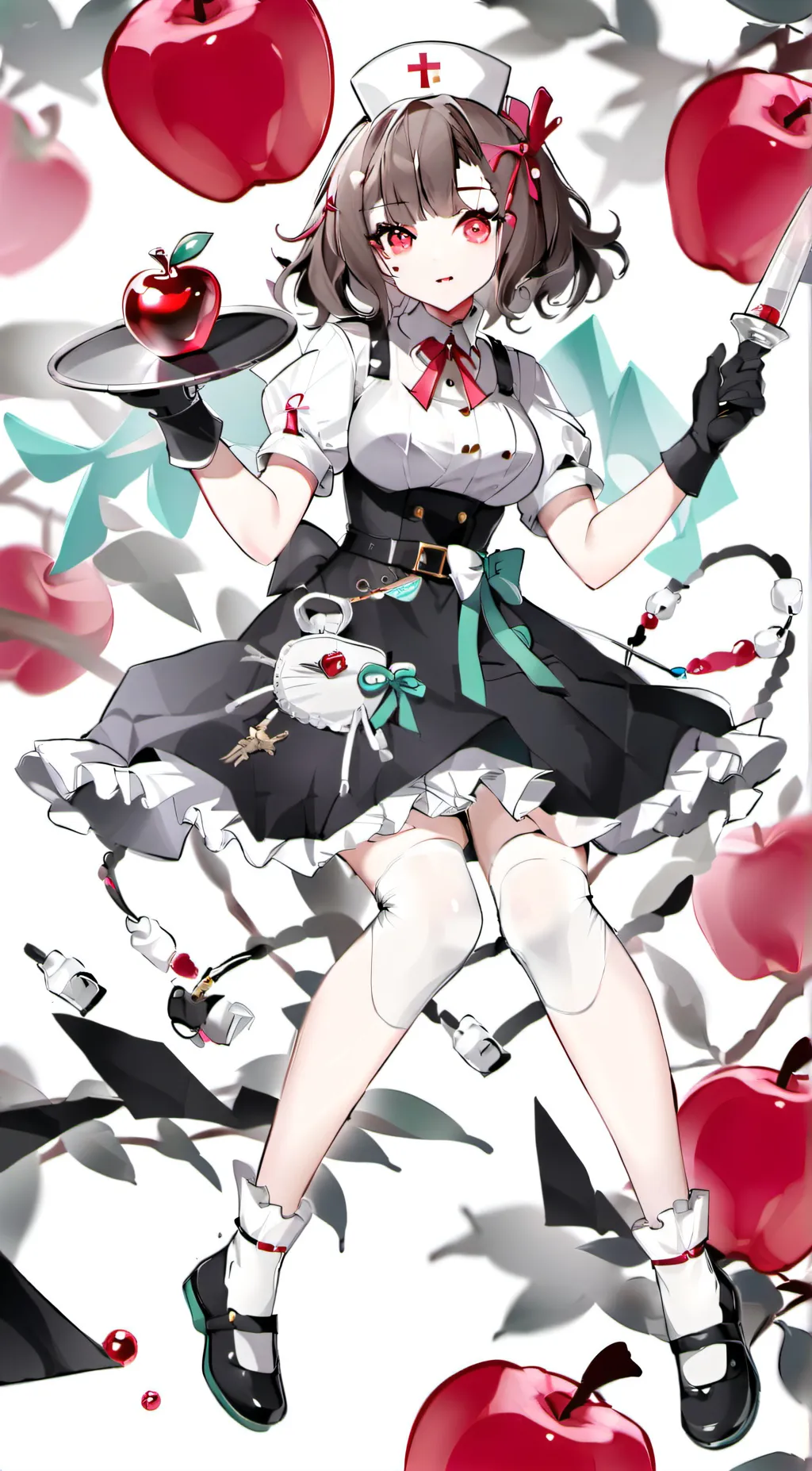 ai character: Nurse Apple background
