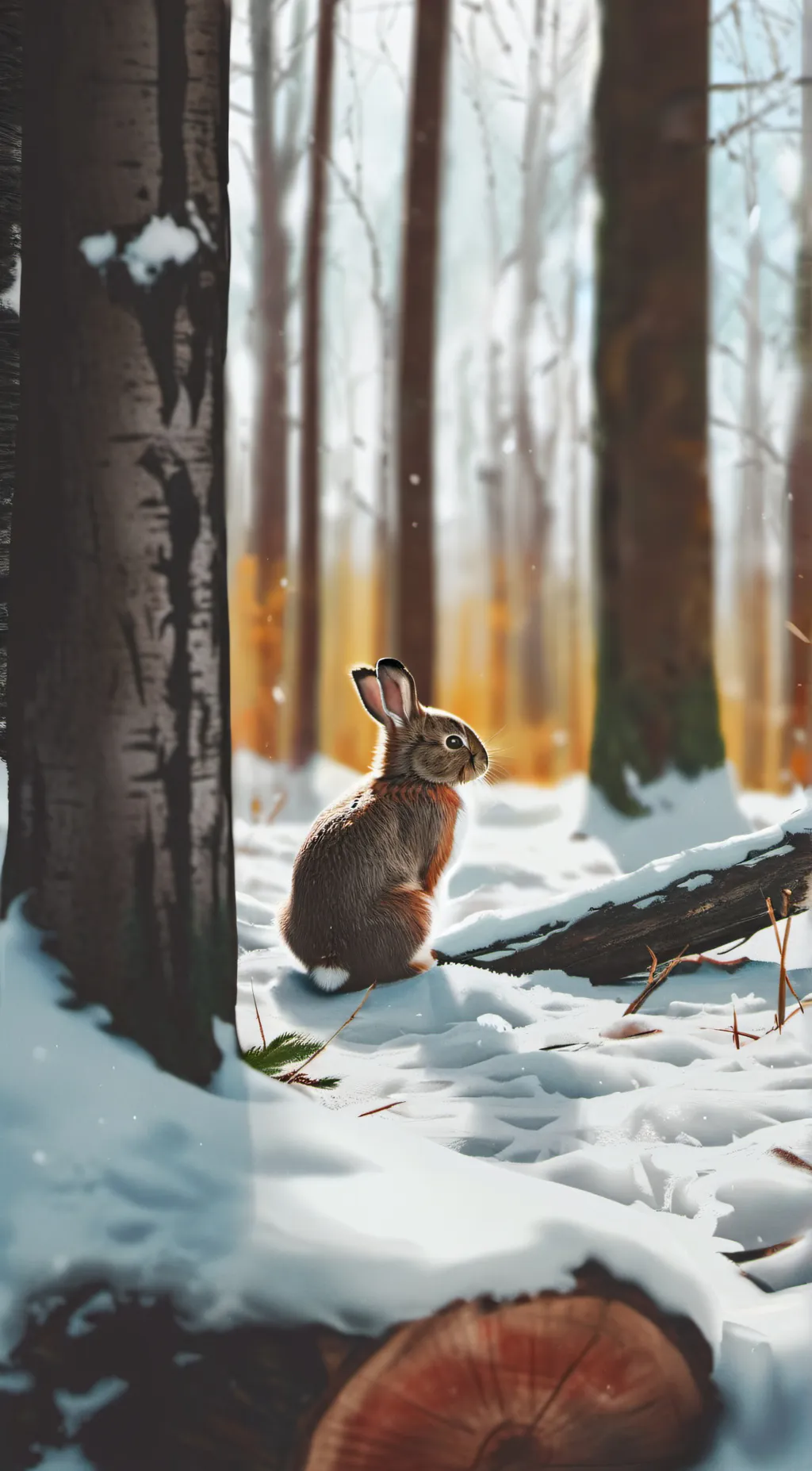ai character: Baby bunny background