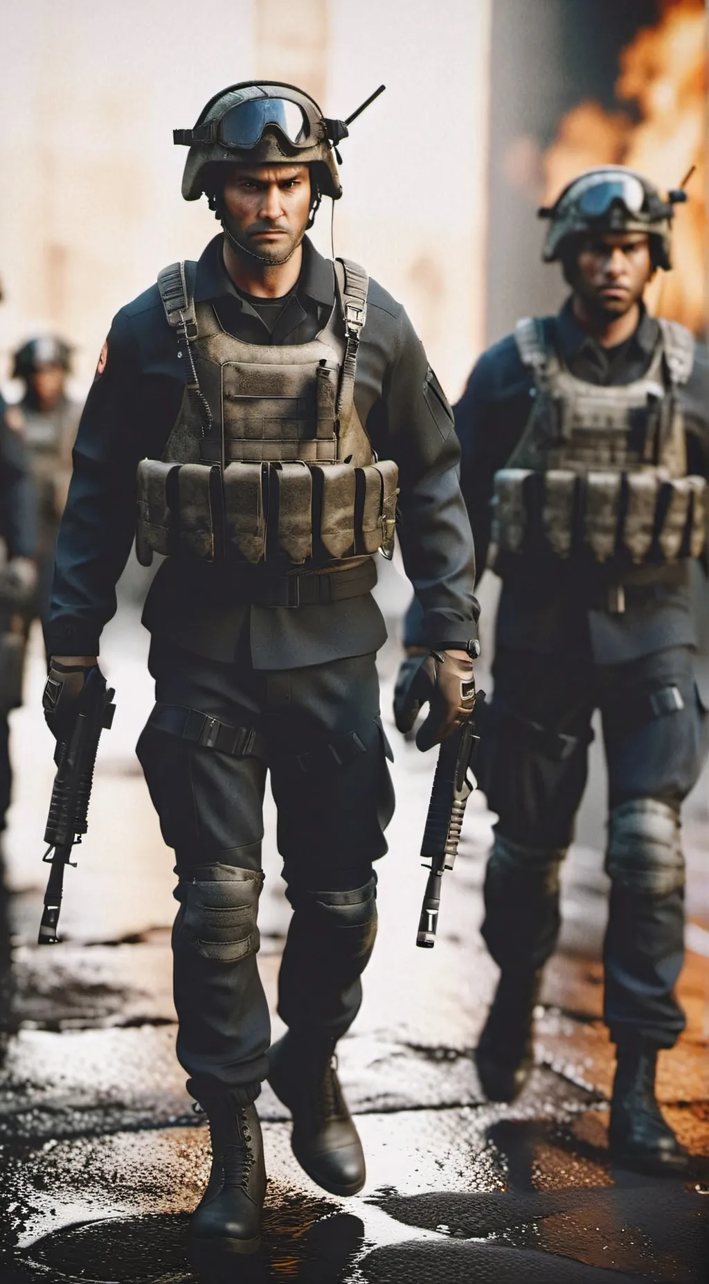 ai character: TF 141 (at xmas) background