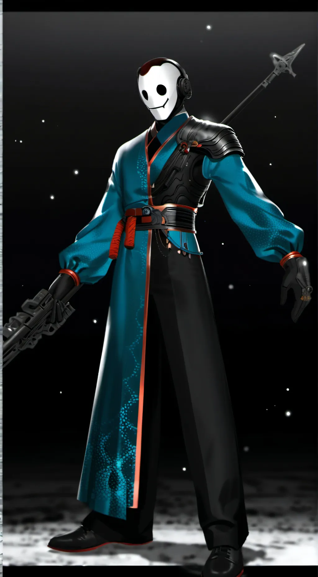 ai character: katana hero background