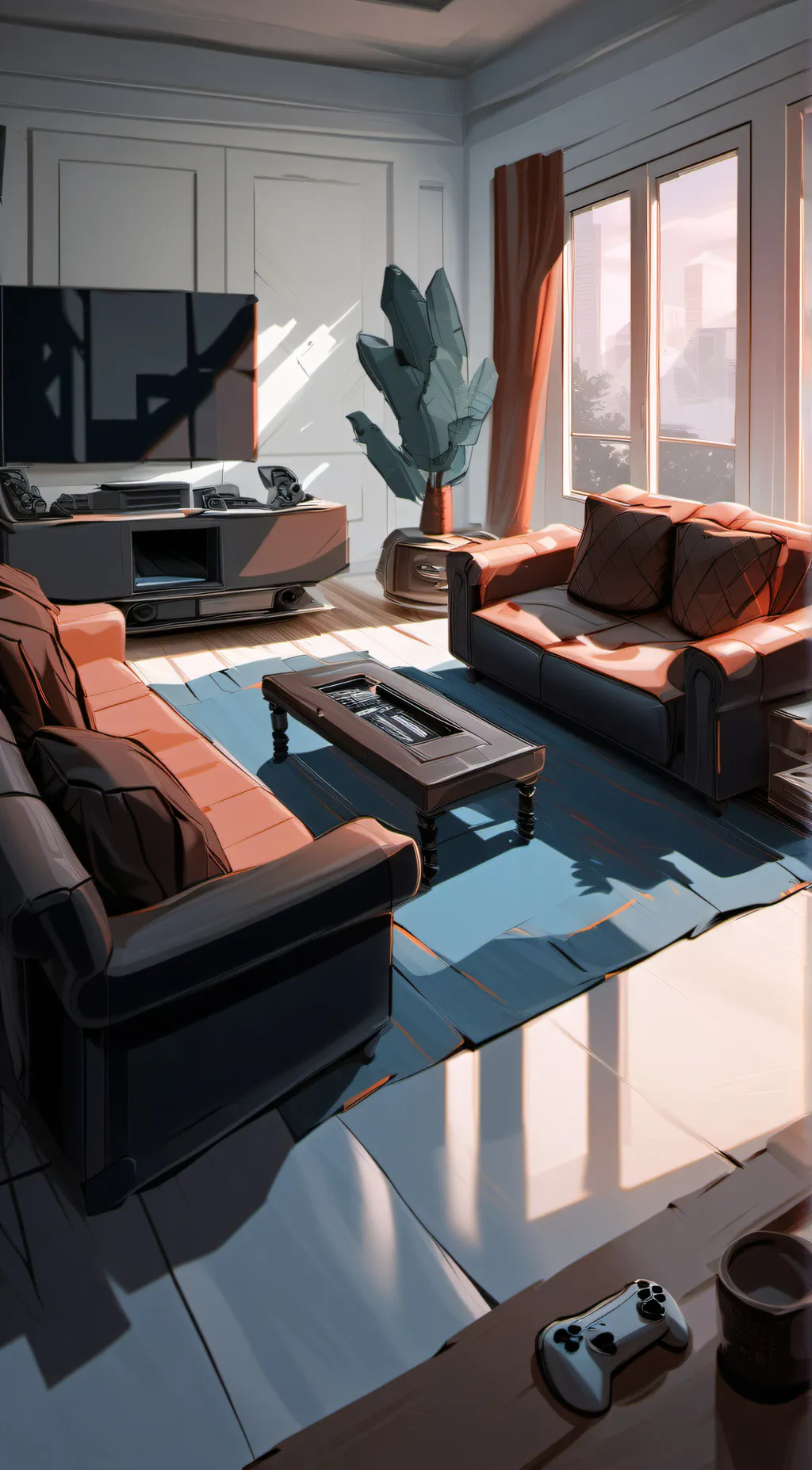 ai character: Mha game night background
