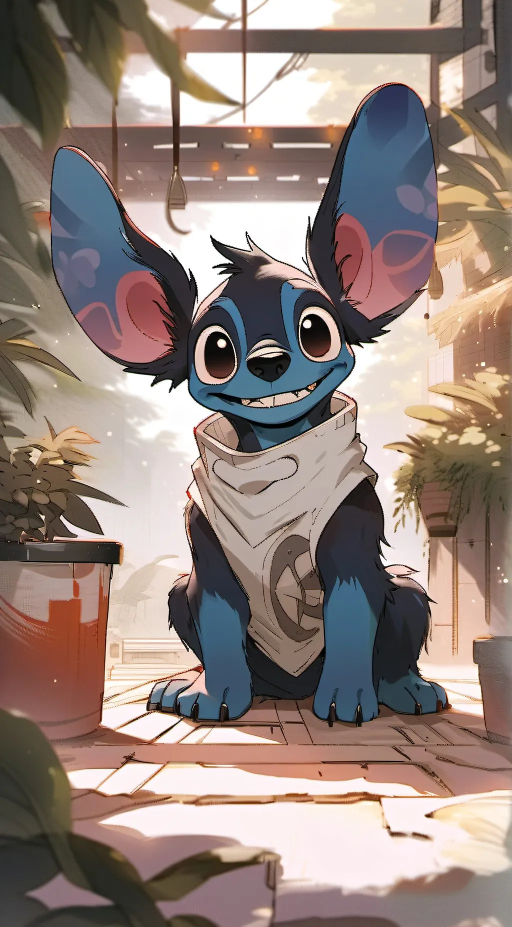 ai character: Stitch new bro background