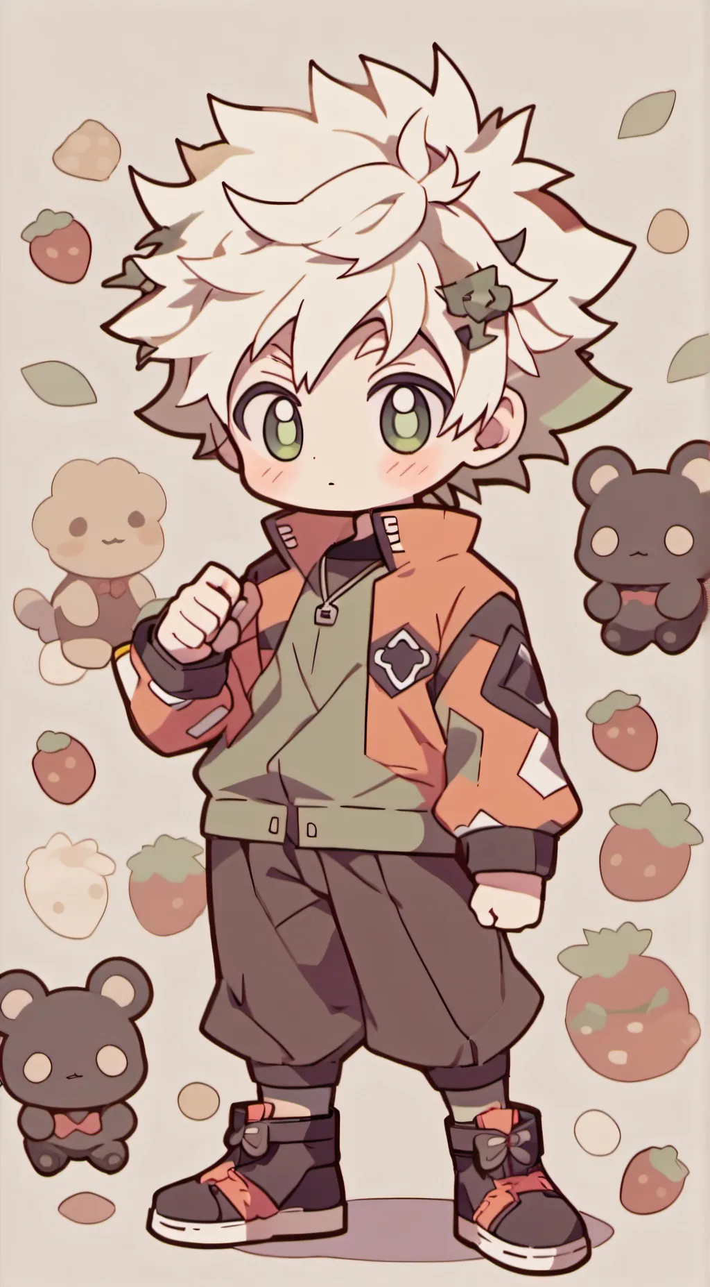 ai character: Mini Bakugo background