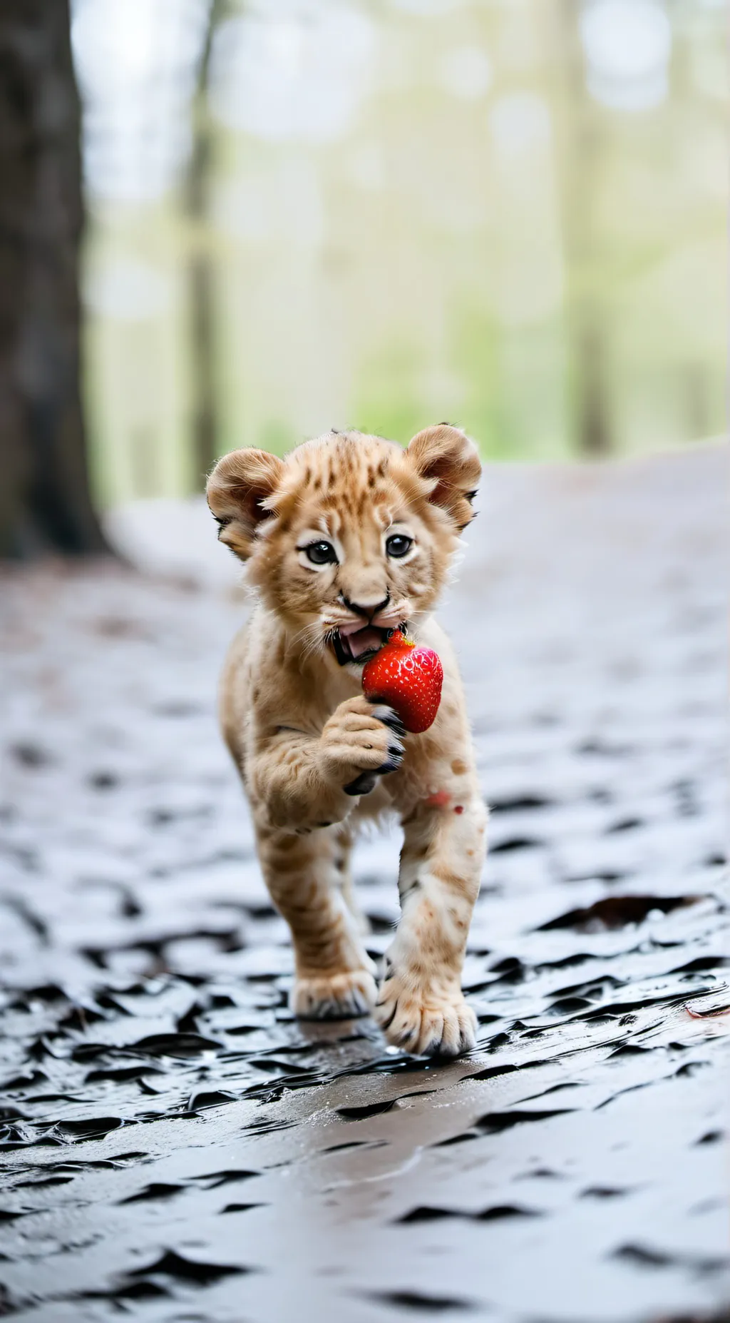 ai character: Baby lion<3 background