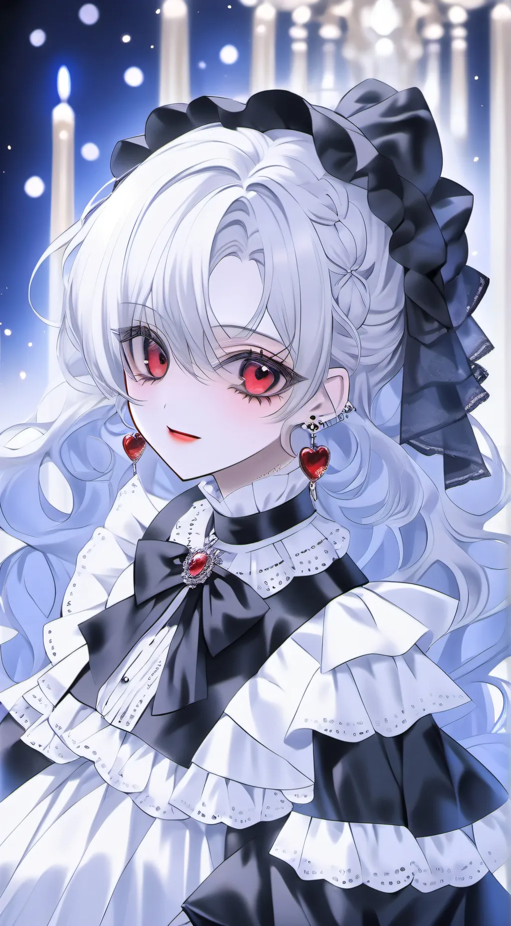 ai character: Snow  background