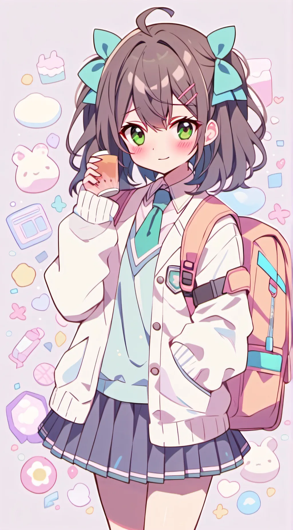ai character: Shy tsundere girl background