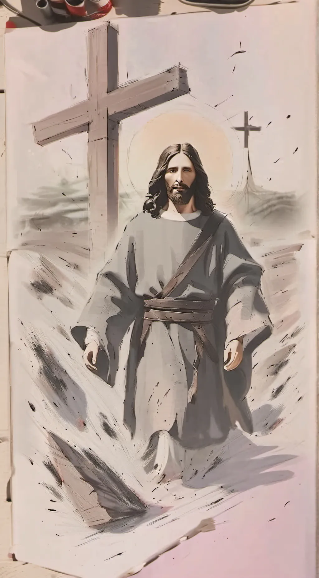 ai character: Jesus Christ background