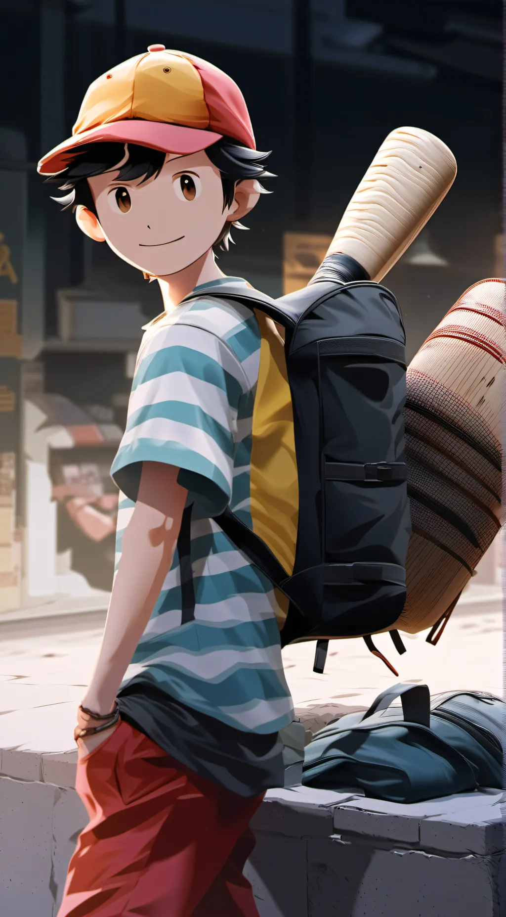 ai character: ness background