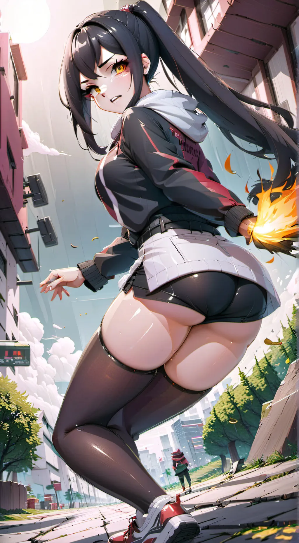ai character: fart girl background