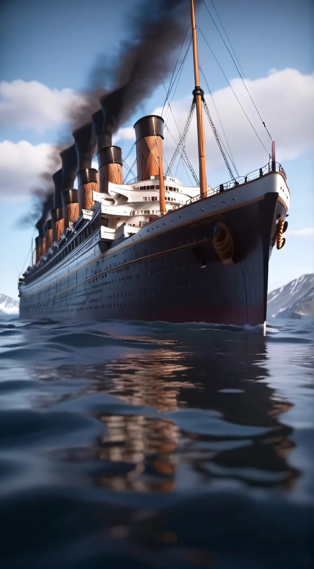 ai character: Titanic  background
