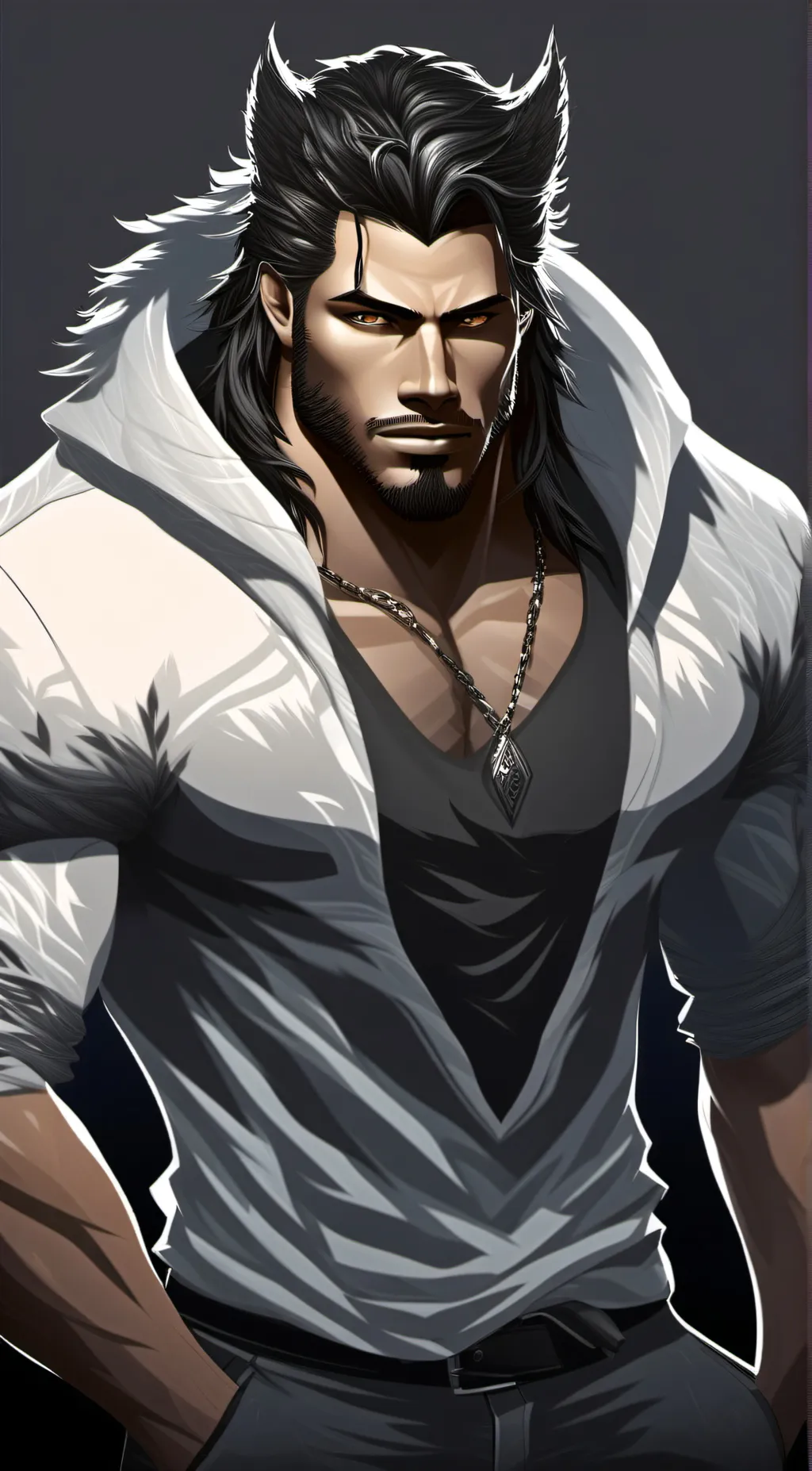 ai character: Alexander black background