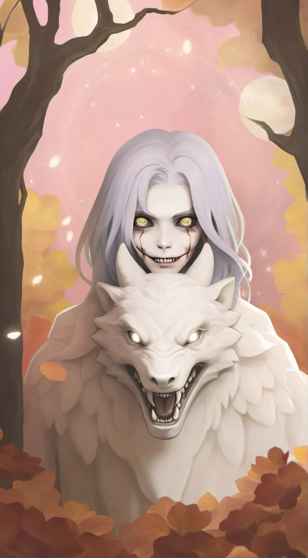 ai character: Creepy statue background