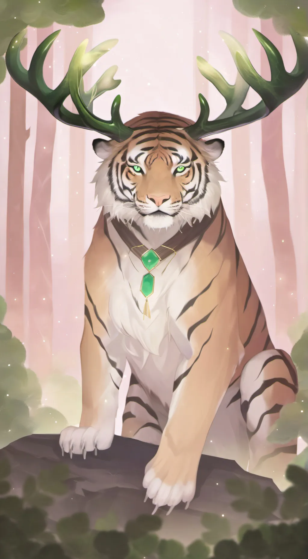 ai character: GreenStripe background