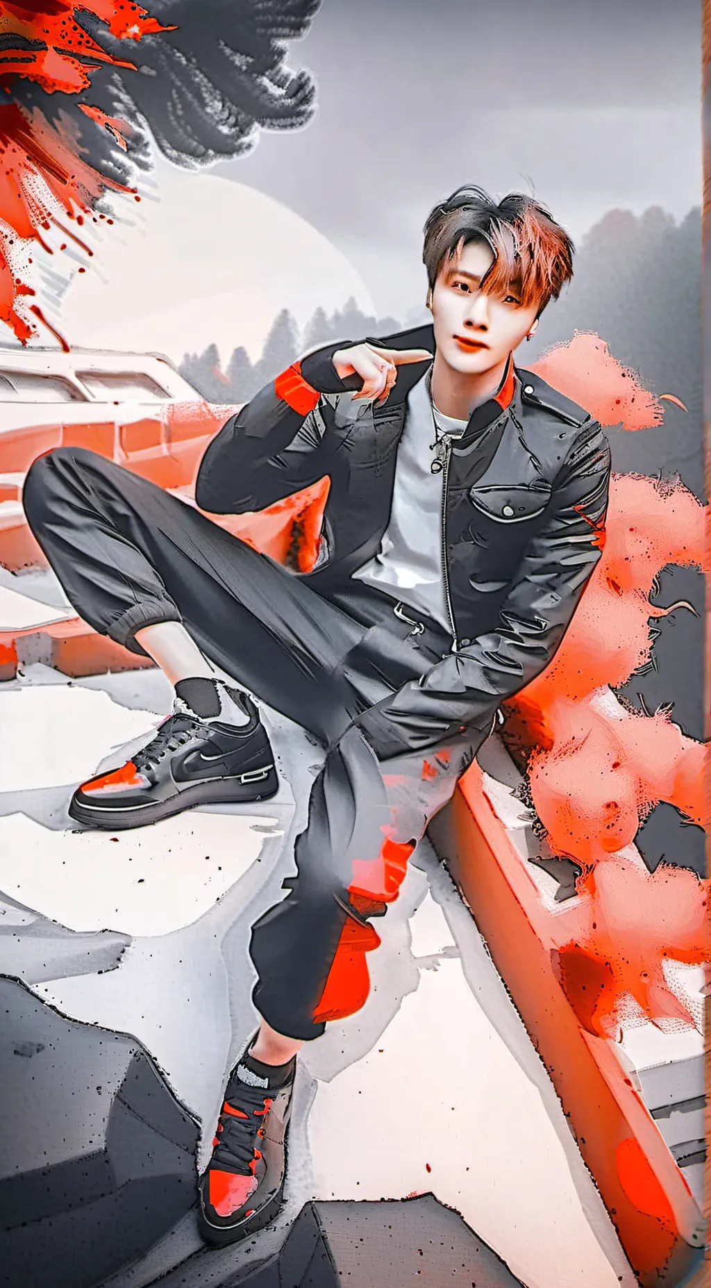 ai character: Stray kids/skz background
