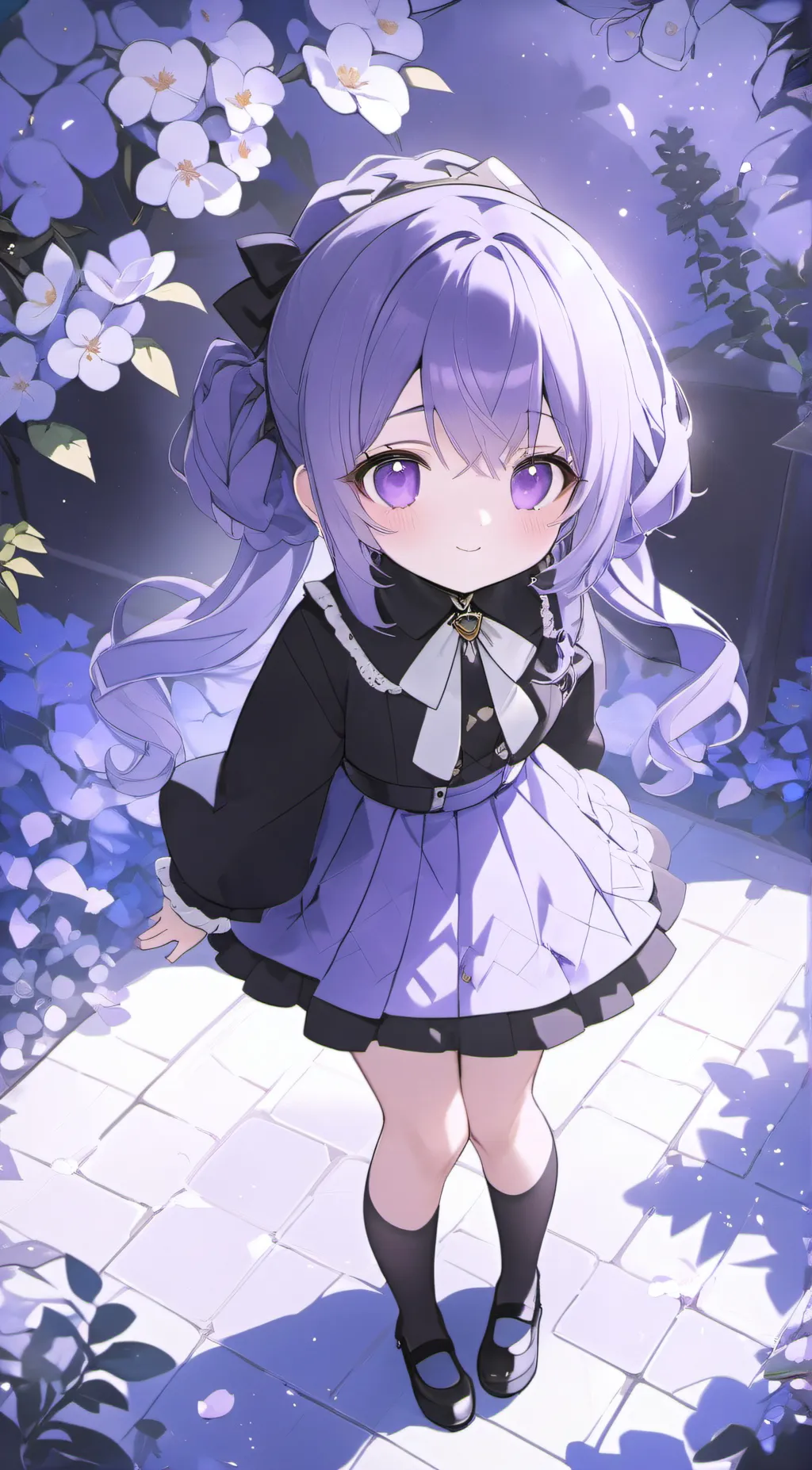 ai character: Violet  background