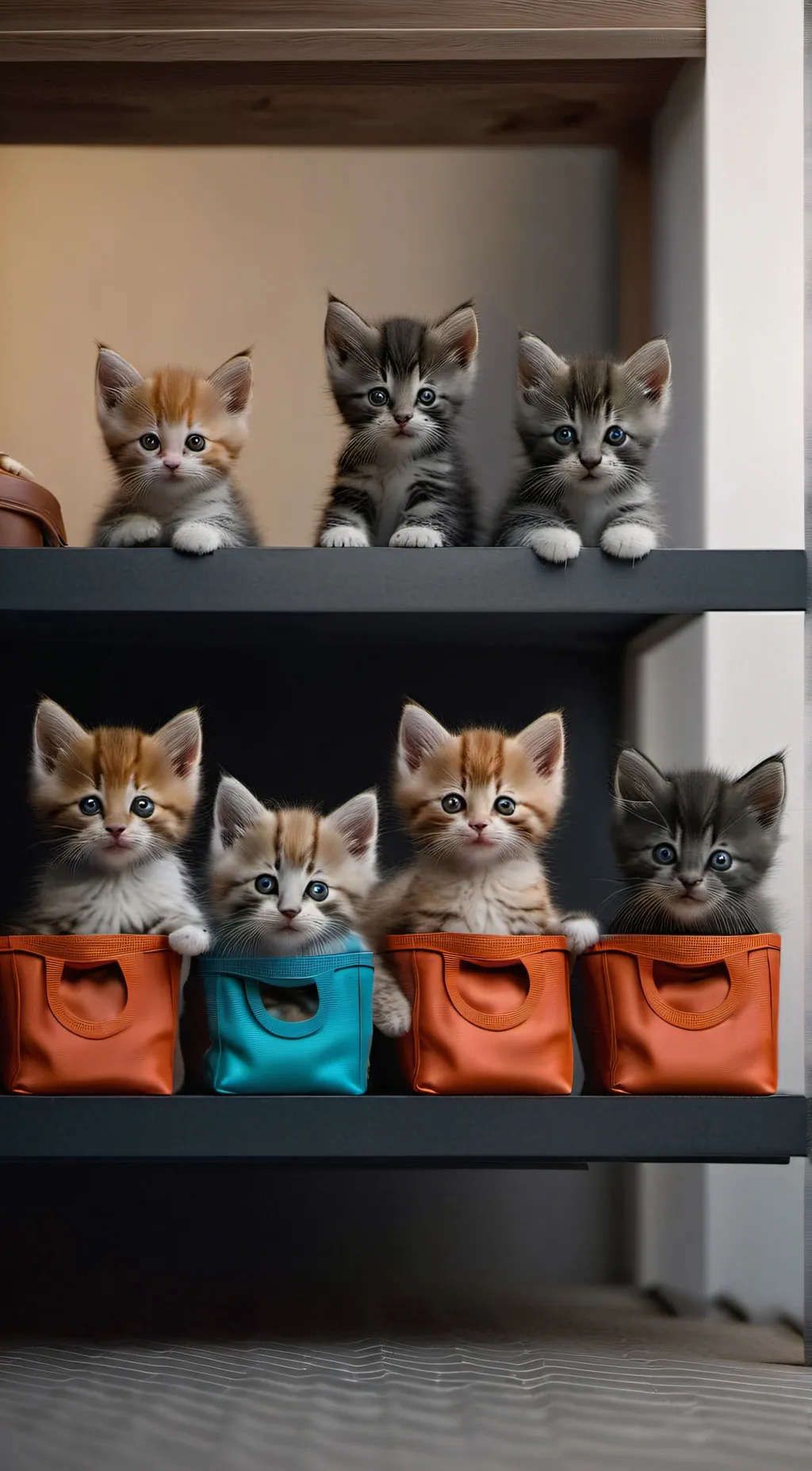 ai character: Kittens Shopping background